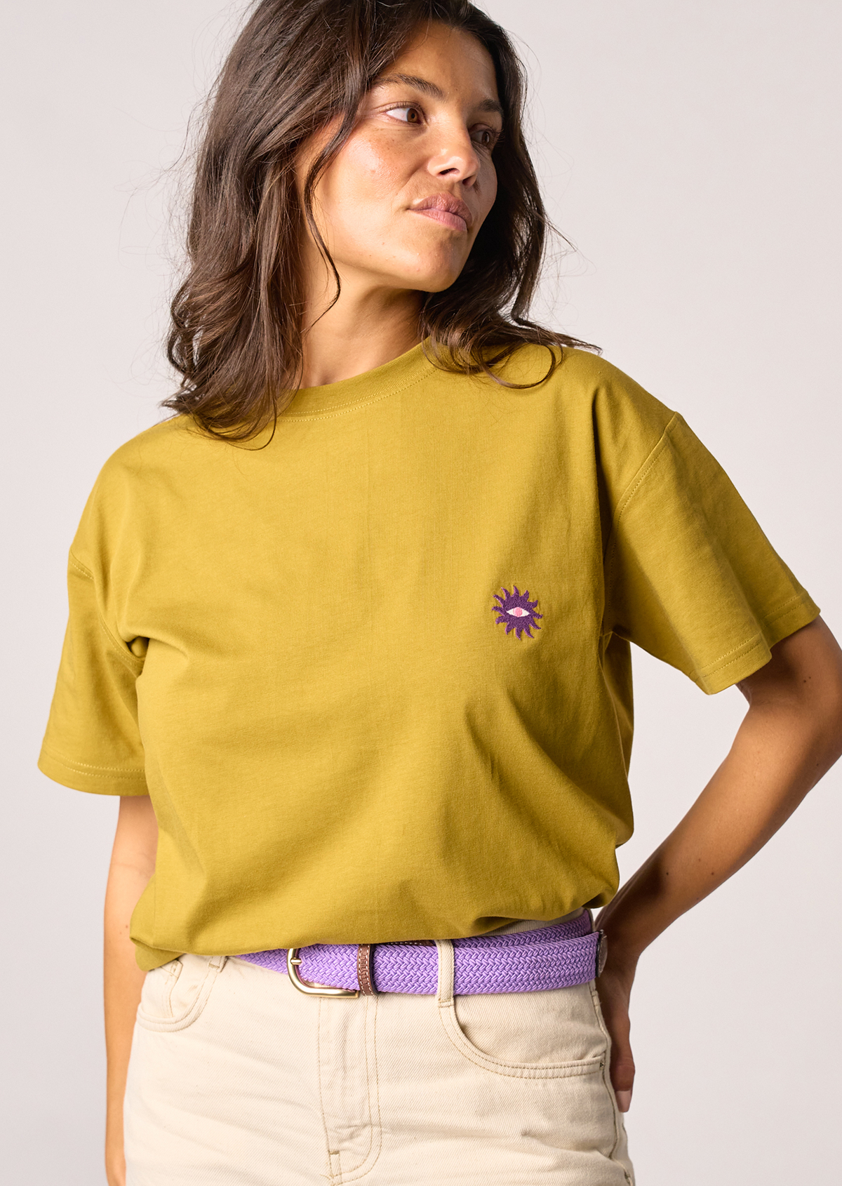 Ceinture tressée élastique unie BILLYBELT Violet