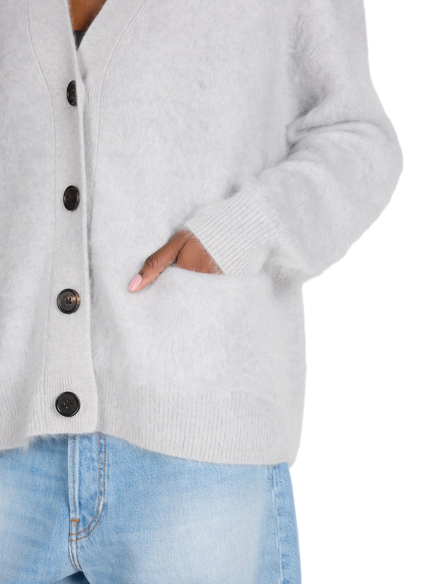 Cardigan ample en cachemire ACNE STUDIOS Gris
