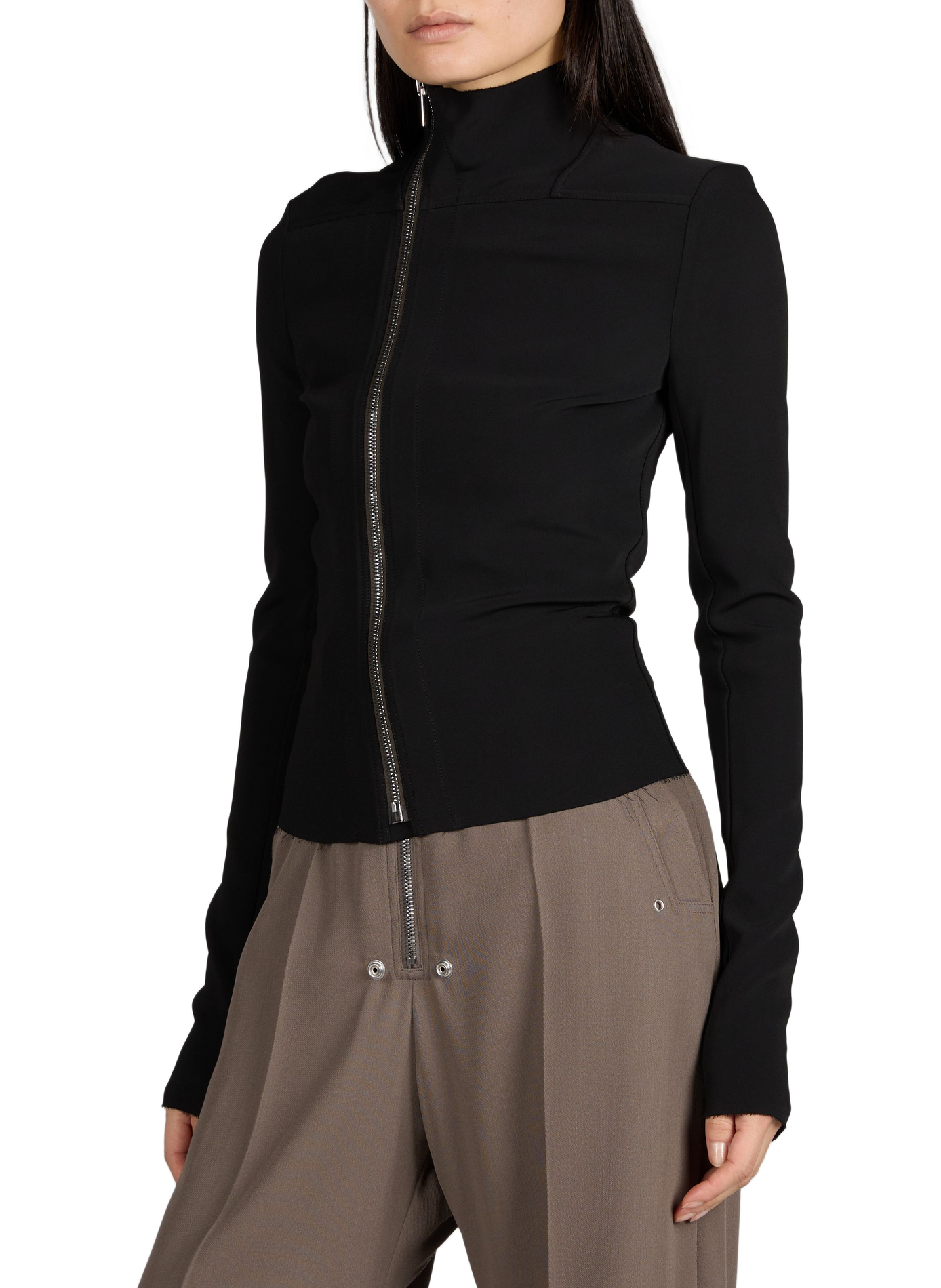 Top cintrée à glissière RICK OWENS Noir