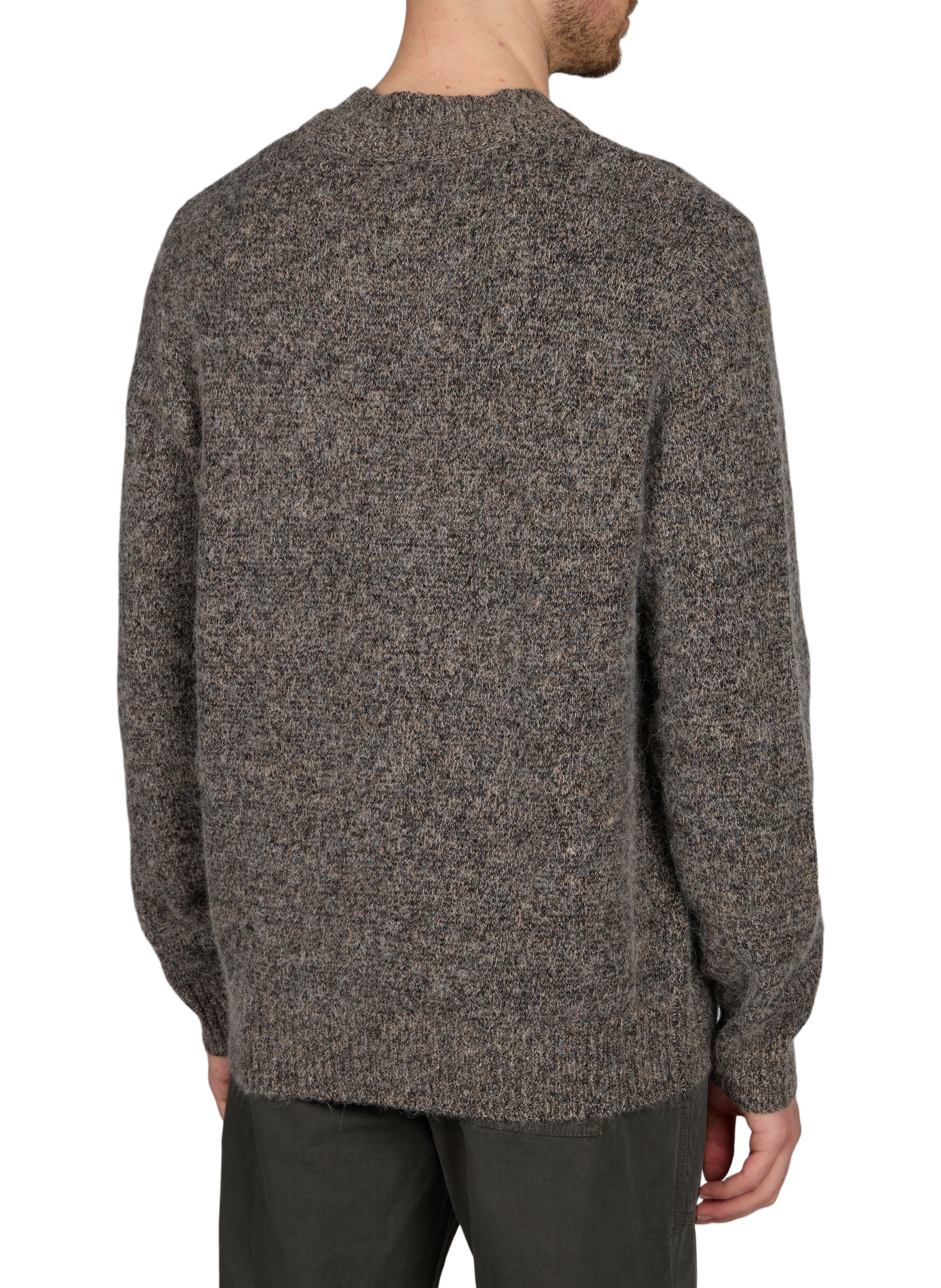 Textured wool blend sweater SAMSOE SAMSOE Brown