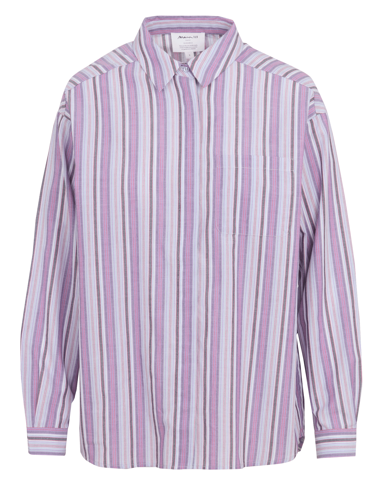 Chemise droite col classique en coton marilou MAISON 123 Violet