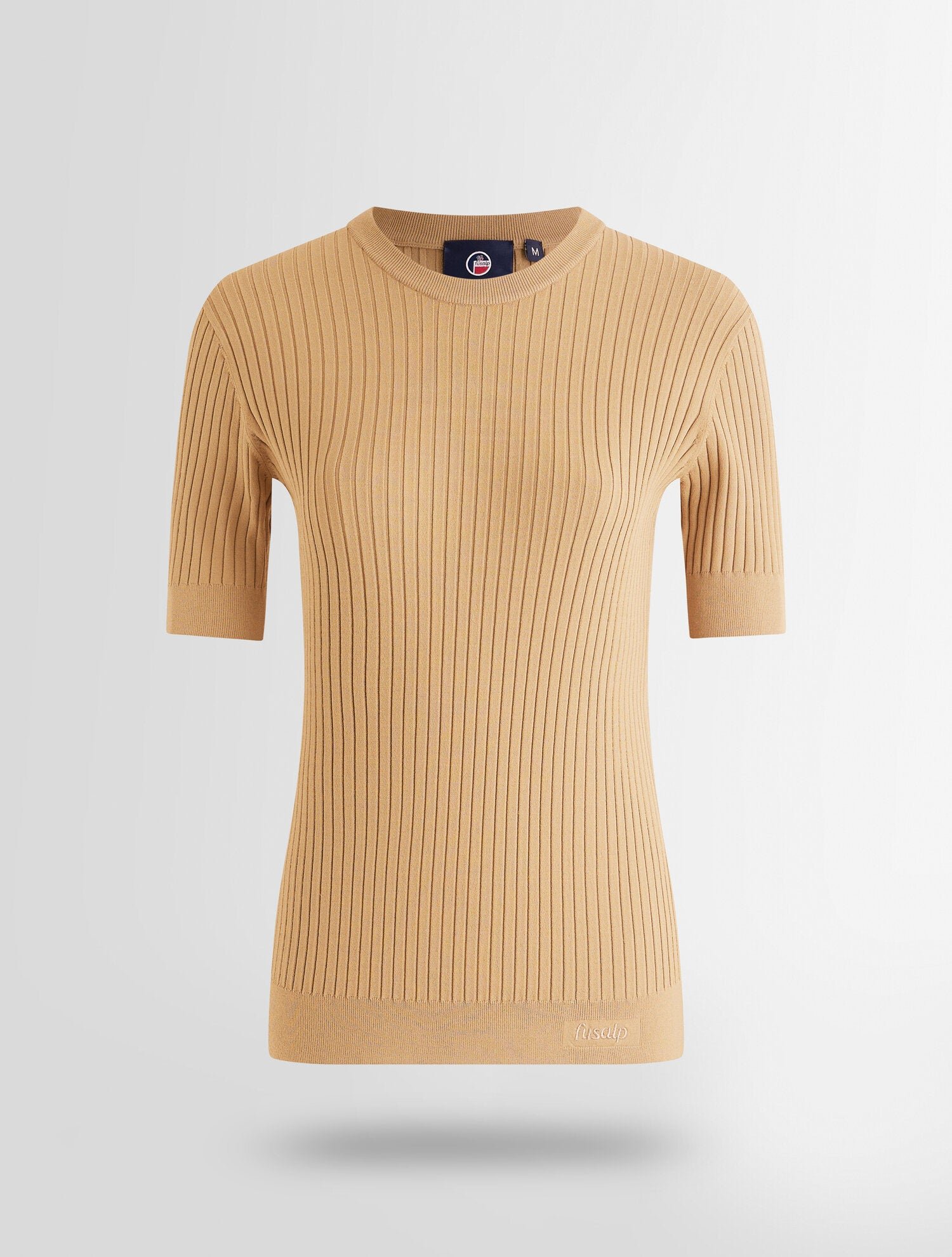 T-shirt manches courtes jadou col rond coupe ajustée FUSALP Beige