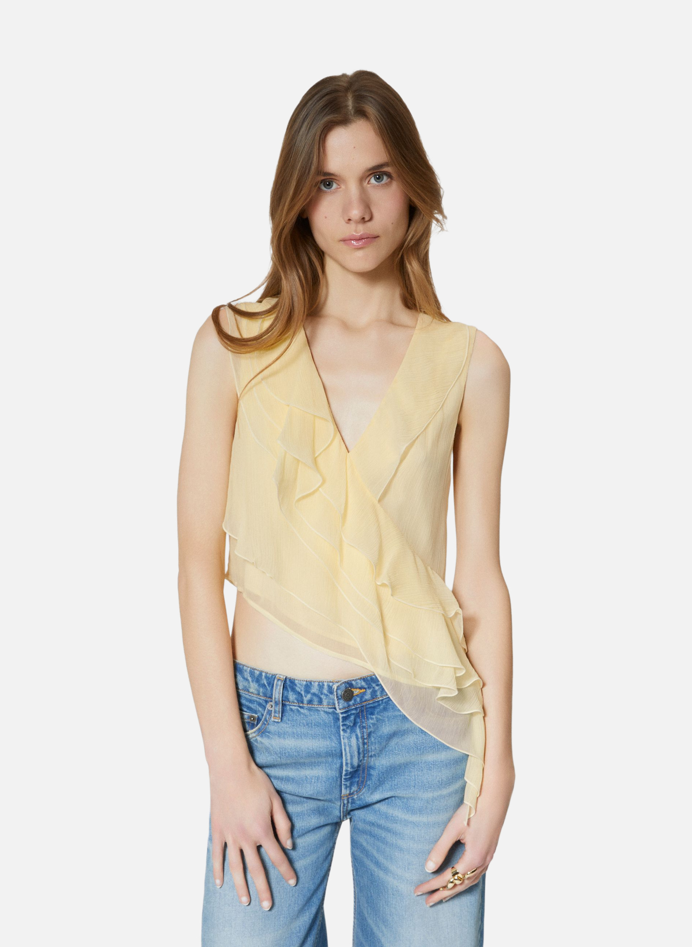 Top volanté THE KOOPLES Jaune