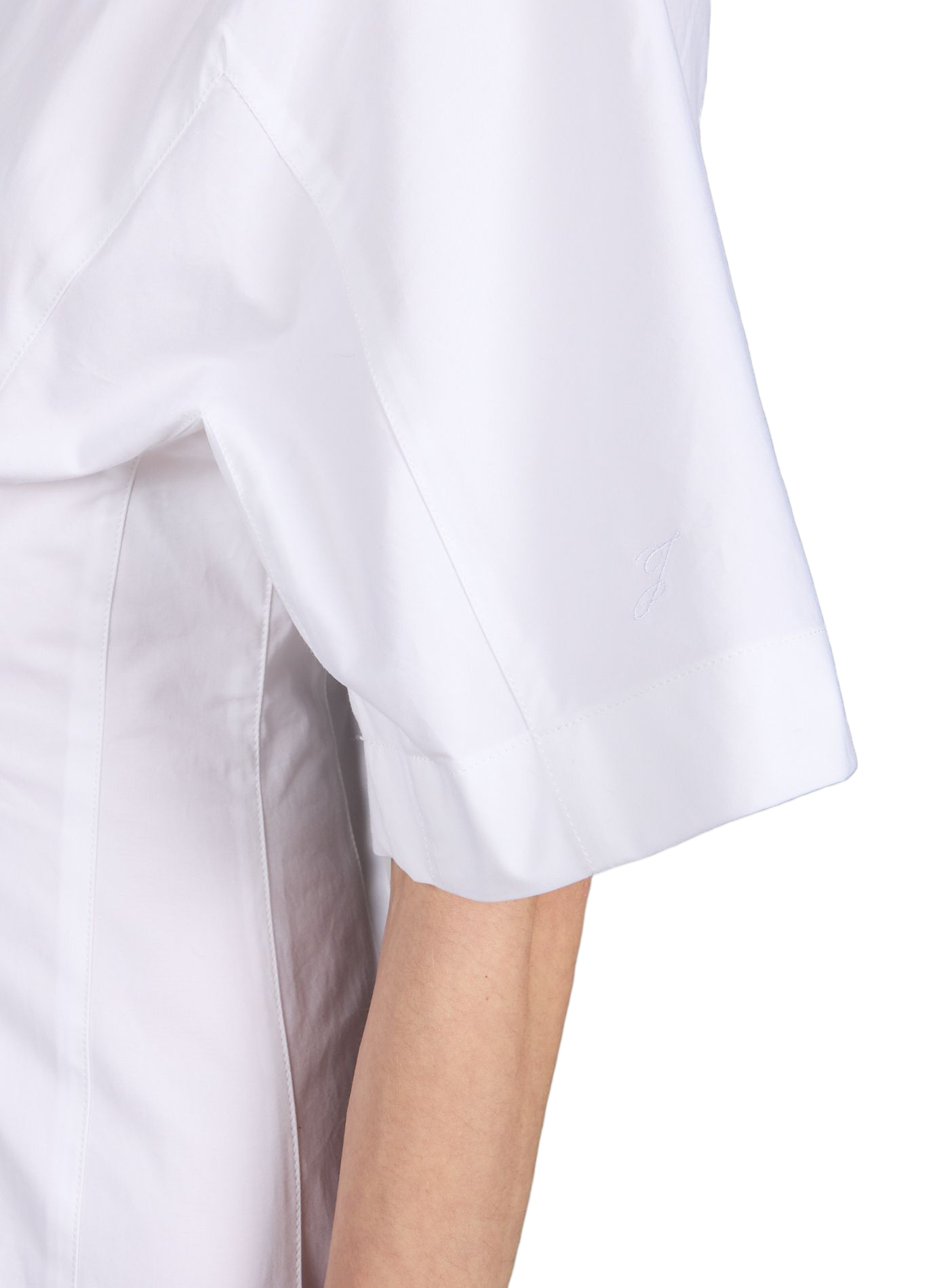 La robe Moisson en coton JACQUEMUS Blanc