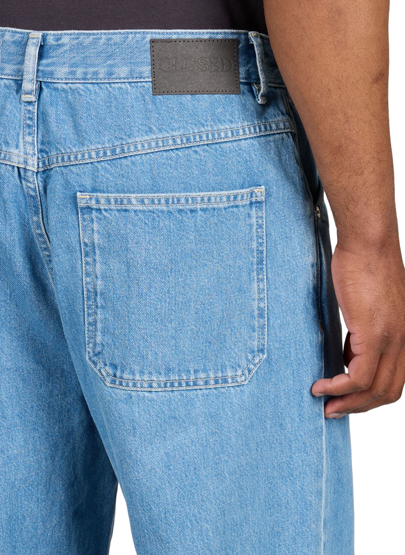 Rechte jeans van katoen. CLOSED Blauw