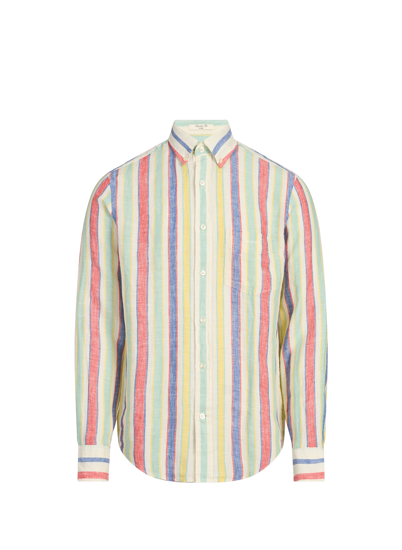 Chemise droite rayée en lin GANT Multicolore