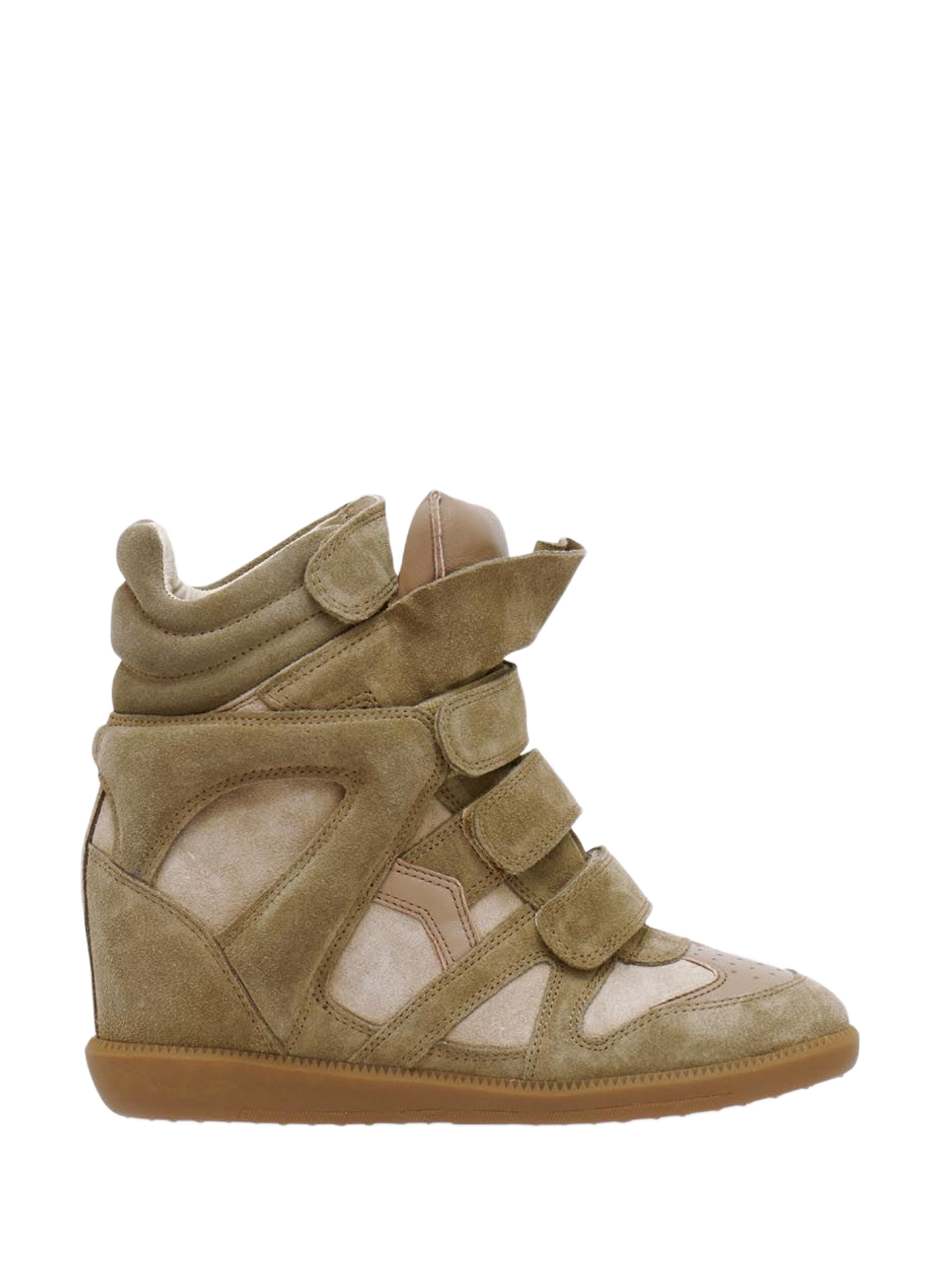Beckett leather wedge sneakers BEKETT Taupe