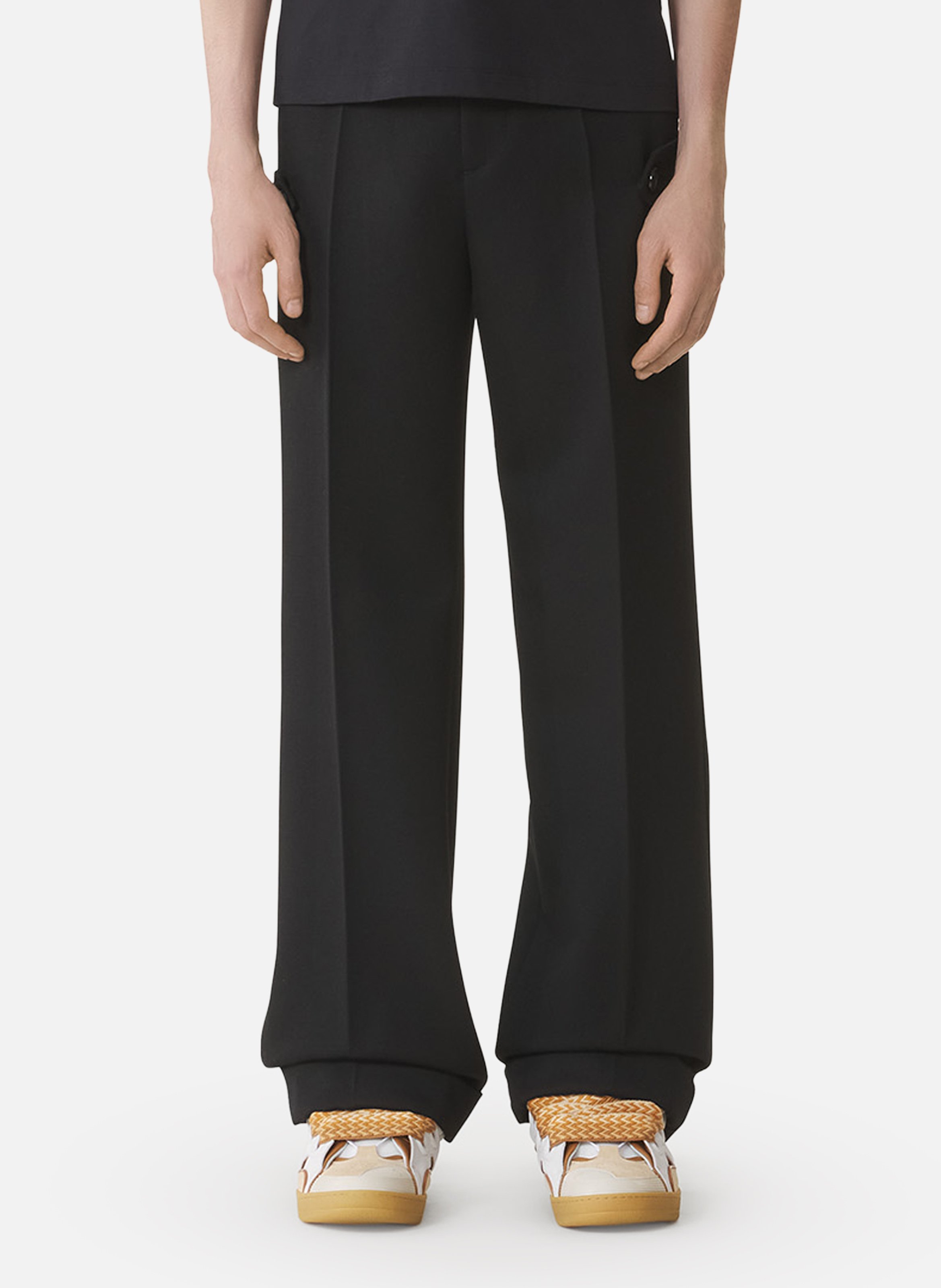 Pantalon chino en laine légère LANVIN Noir