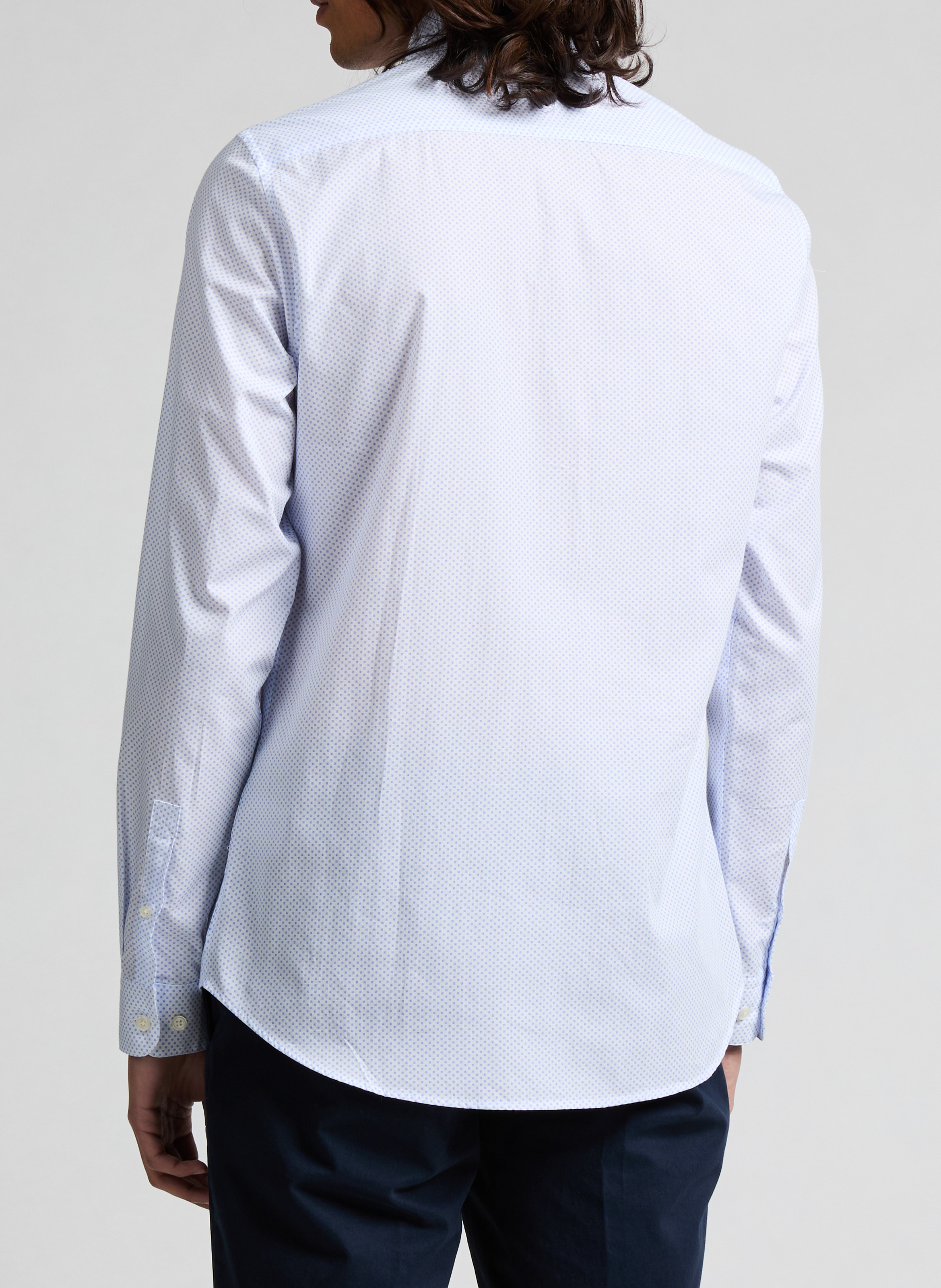 Chemise à motif en coton AU PRINTEMPS PARIS Bleu