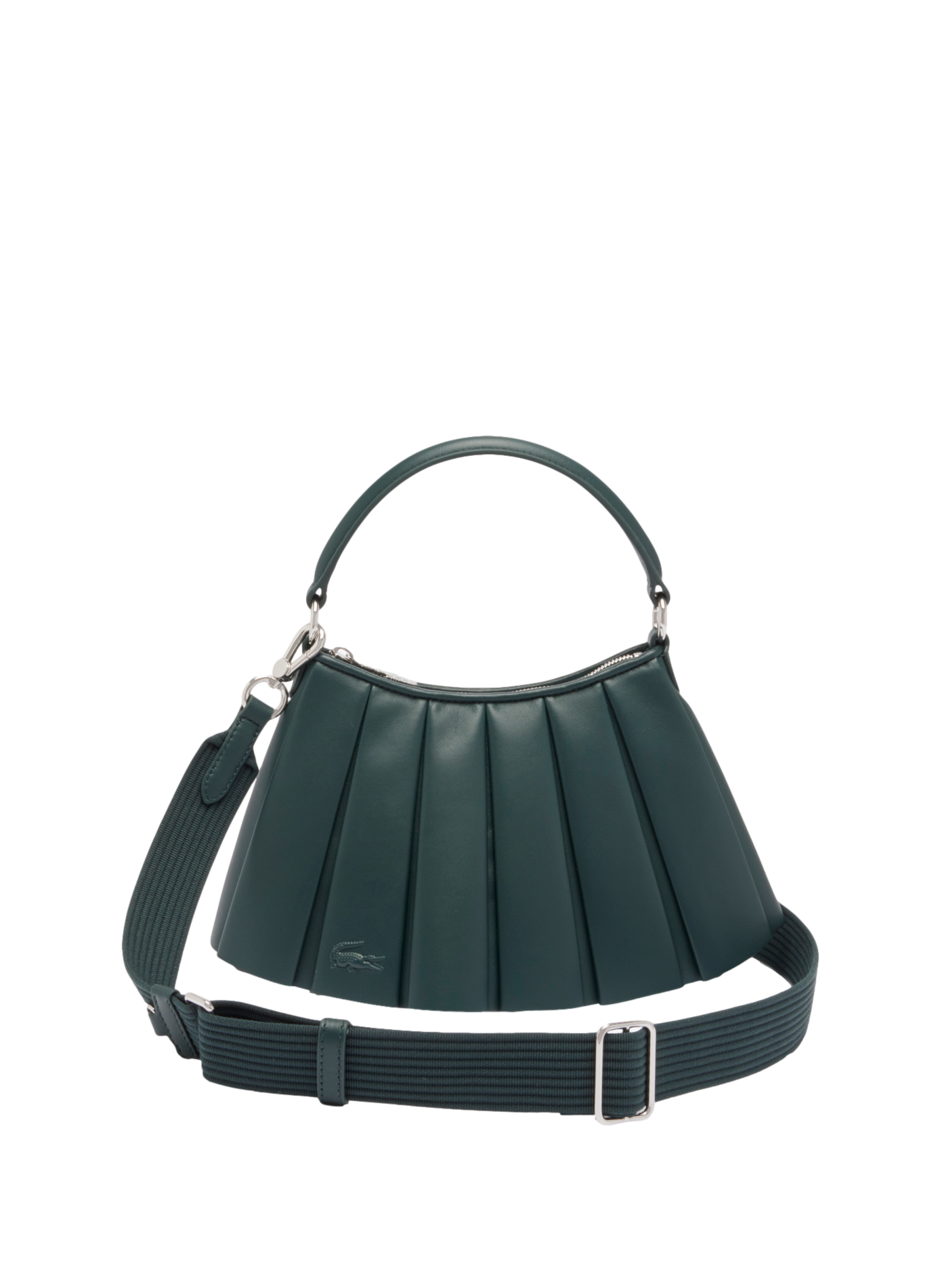 Petit sac Lenglen plissé en cuir LACOSTE Vert