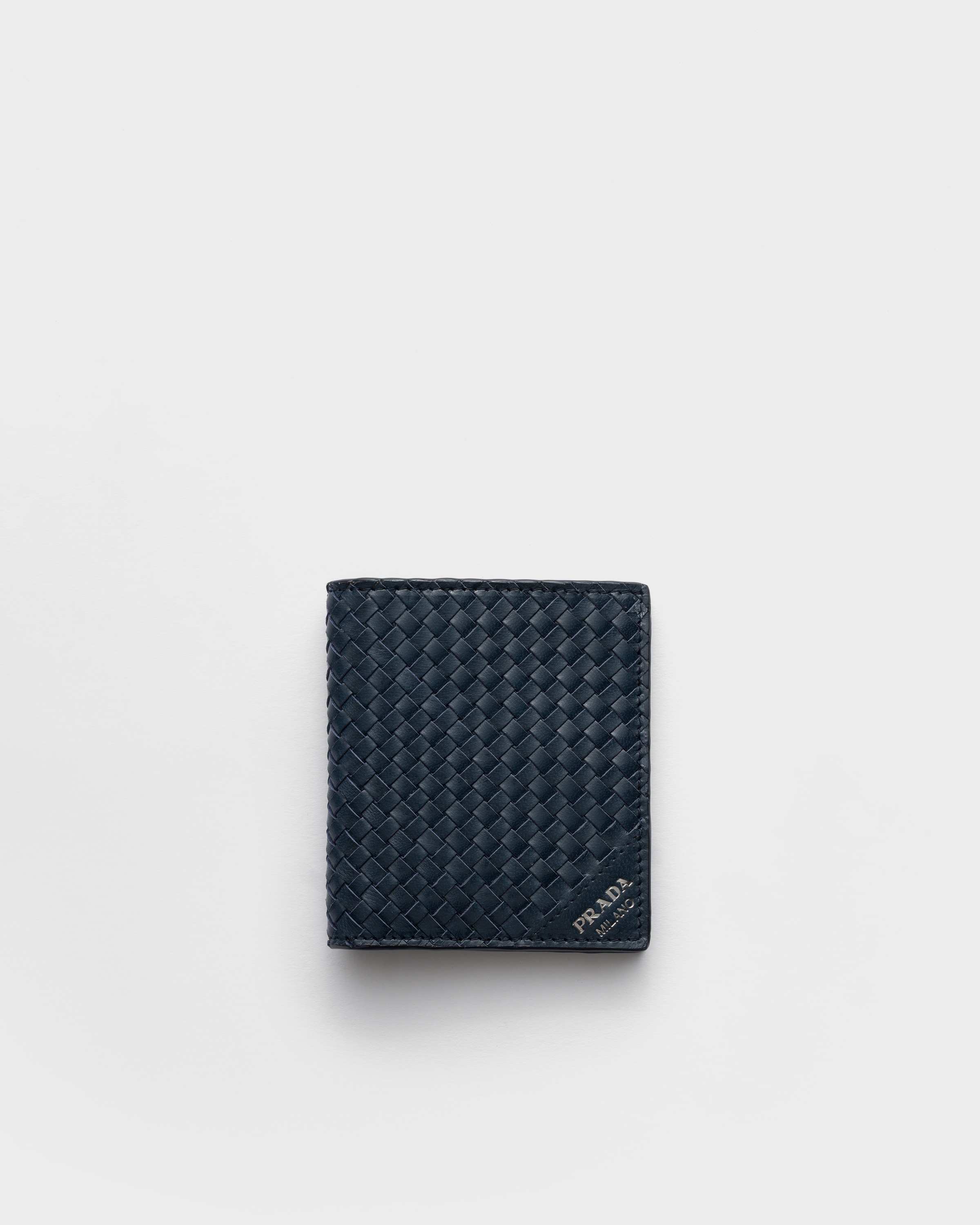 Portefeuille en cuir PRADA Bleu