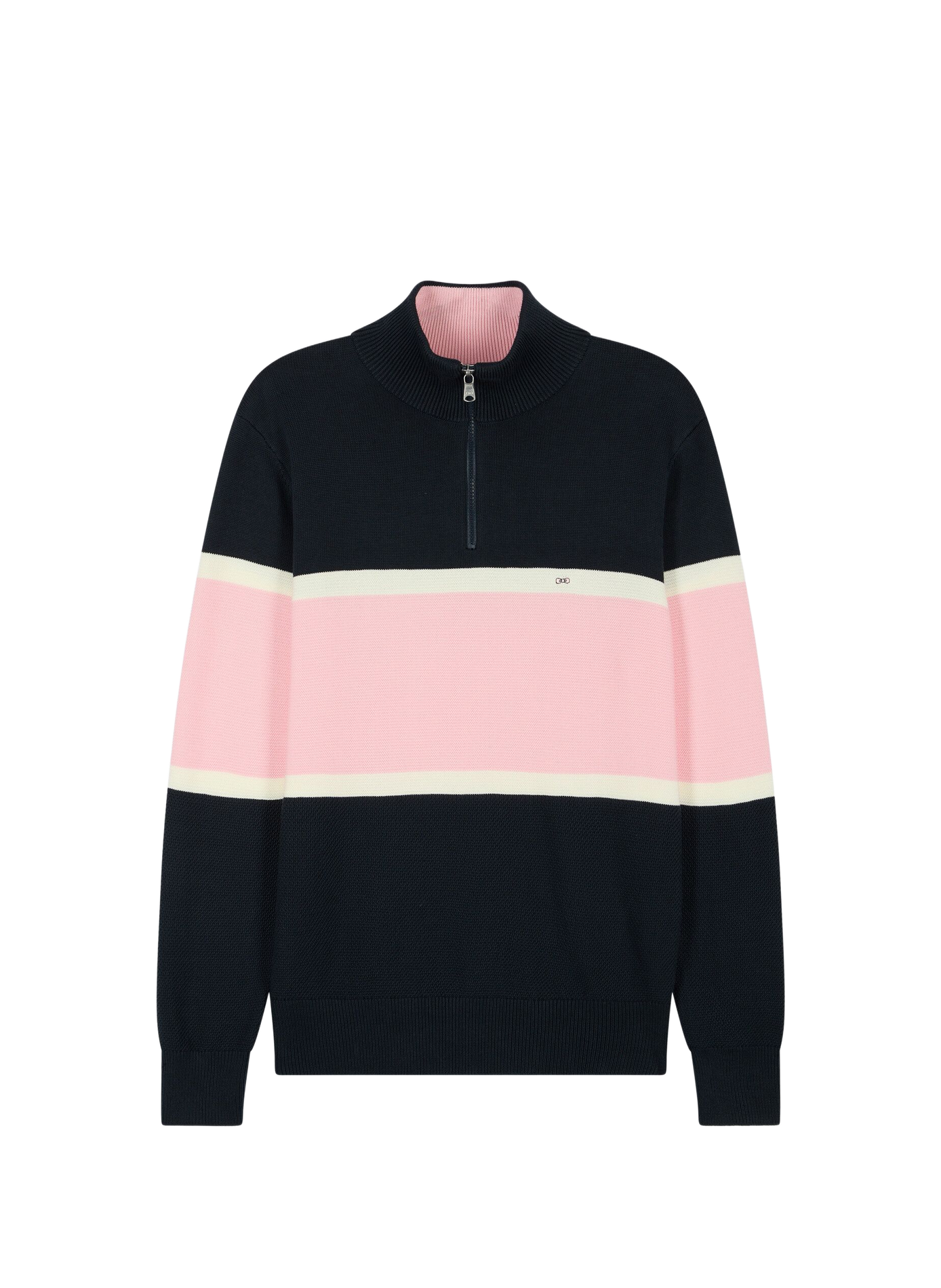 Pull col camionneur rayé en coton EDEN PARK Blue