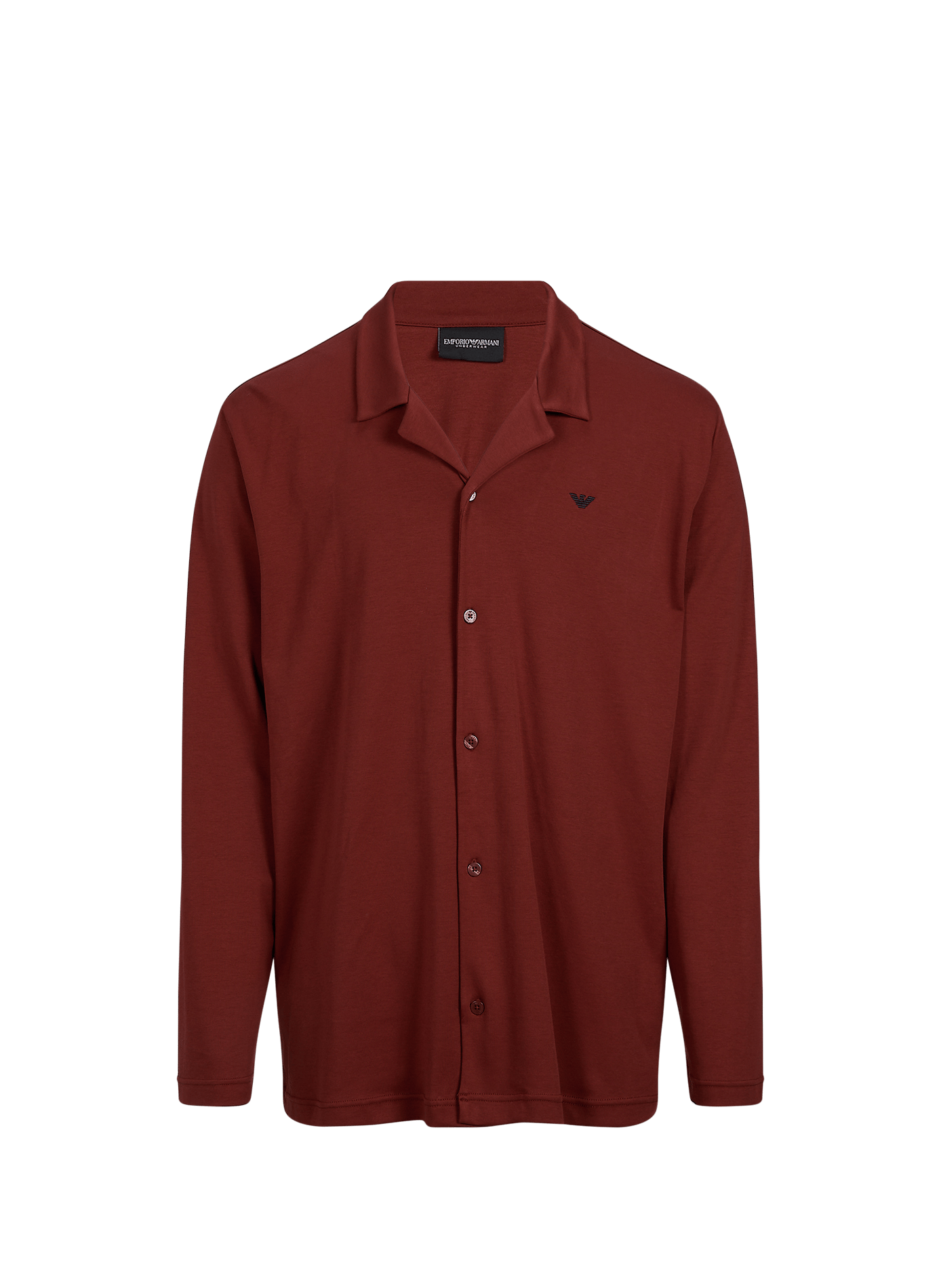 Langer Pyjama aus Baumwolle mit Knopfleiste EMPORIO ARMANI Rot