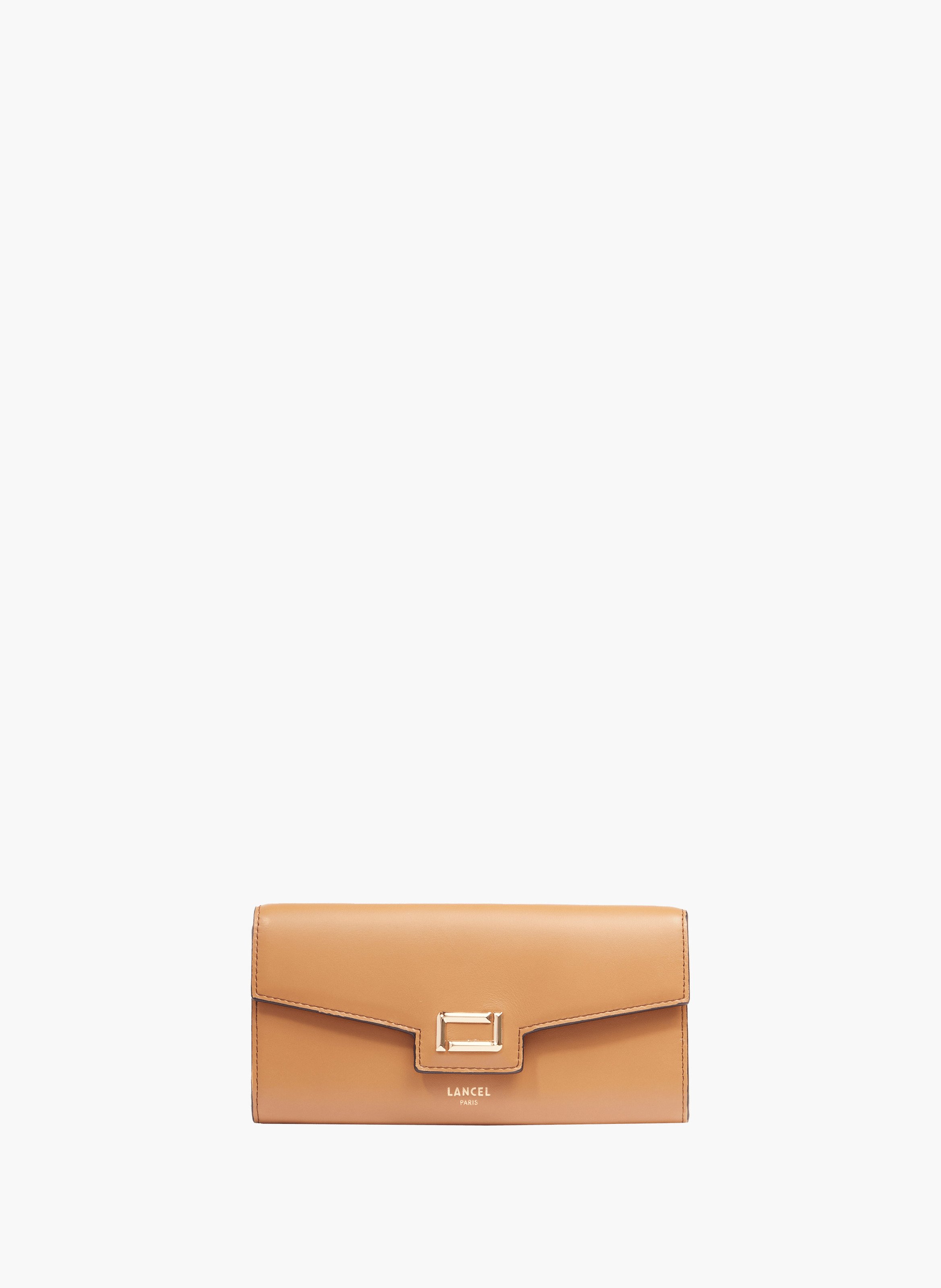 Portefeuille long rabat rabat angèle de lancel en cuir LANCEL Marron
