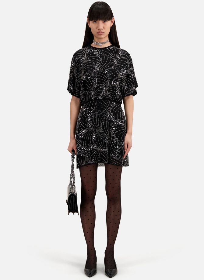 Robe courte col rond à sequins THE KOOPLES