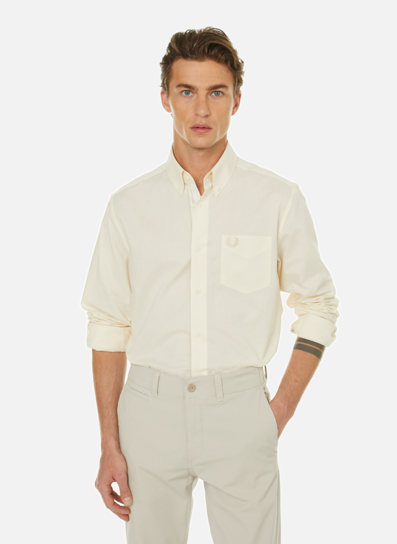 FRED PERRY Cotton shirt  Beige