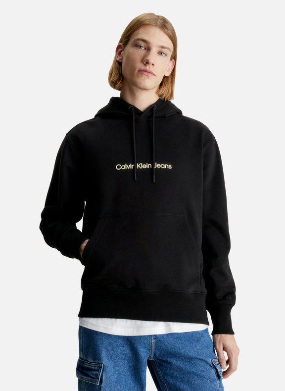 CALVIN KLEIN Cotton hoodie with logo  Black