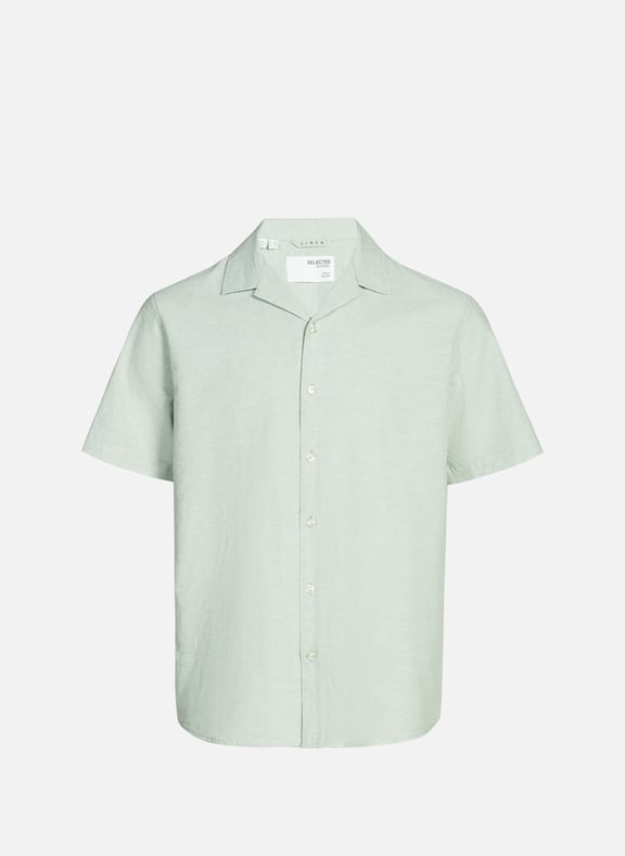 Cotton and linen shirt Green by SELECTED SELECTED Cotton and linen shirt Green