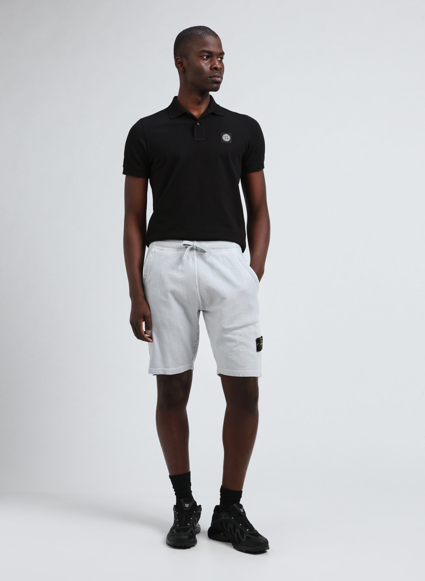 Short en coton   STONE ISLAND Gris