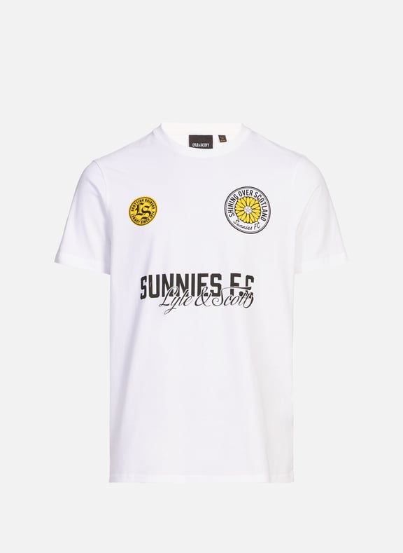 T-shirt imprimé en coton Beige by LYLE & SCOTT LYLE & SCOTT T-shirt imprimé en coton Beige