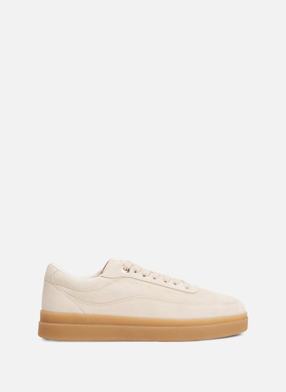Baskets en daim à logo gaufré Beige by TOMMY HILFIGER TOMMY HILFIGER Baskets en daim à logo gaufré Beige
