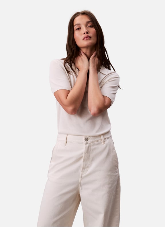 Contrast Jeans Beige by CALVIN KLEIN CALVIN KLEIN Contrast Jeans Beige