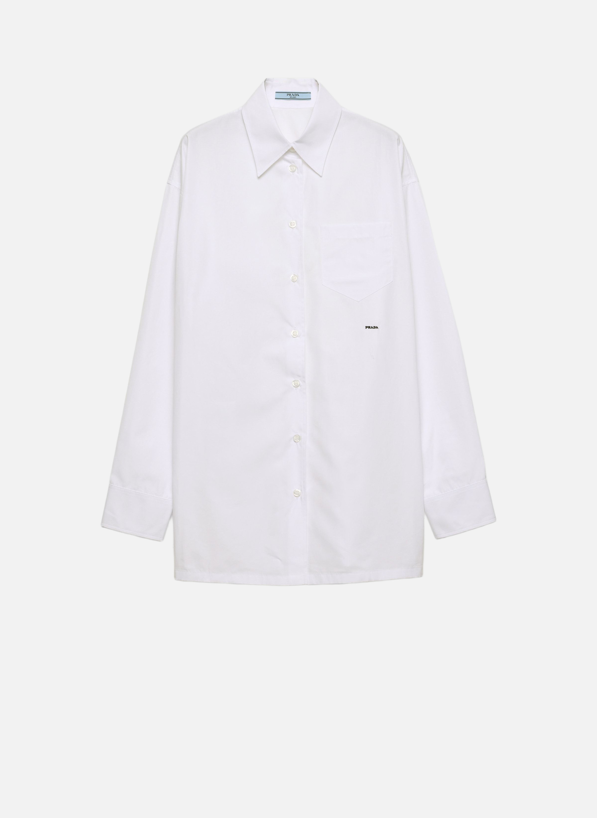 Chemise en popeline PRADA Blanc