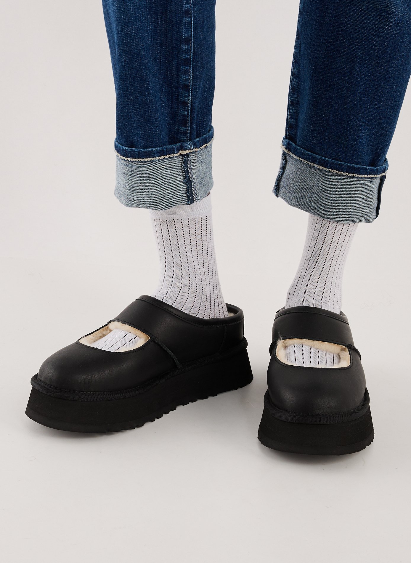 Leather Mary Jane slippers UGG Black