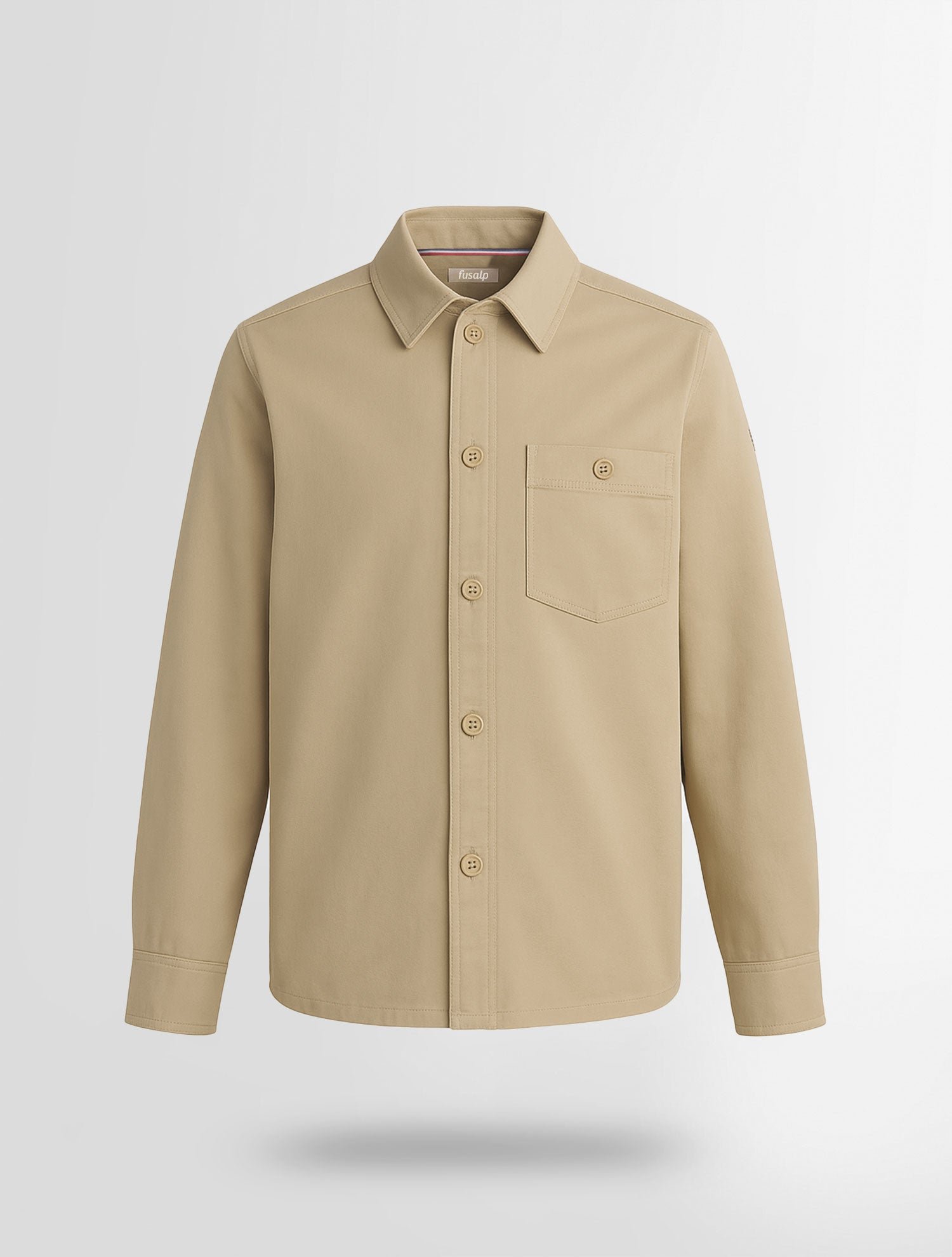 Veste olisen col chemise coupe regular FUSALP Beige