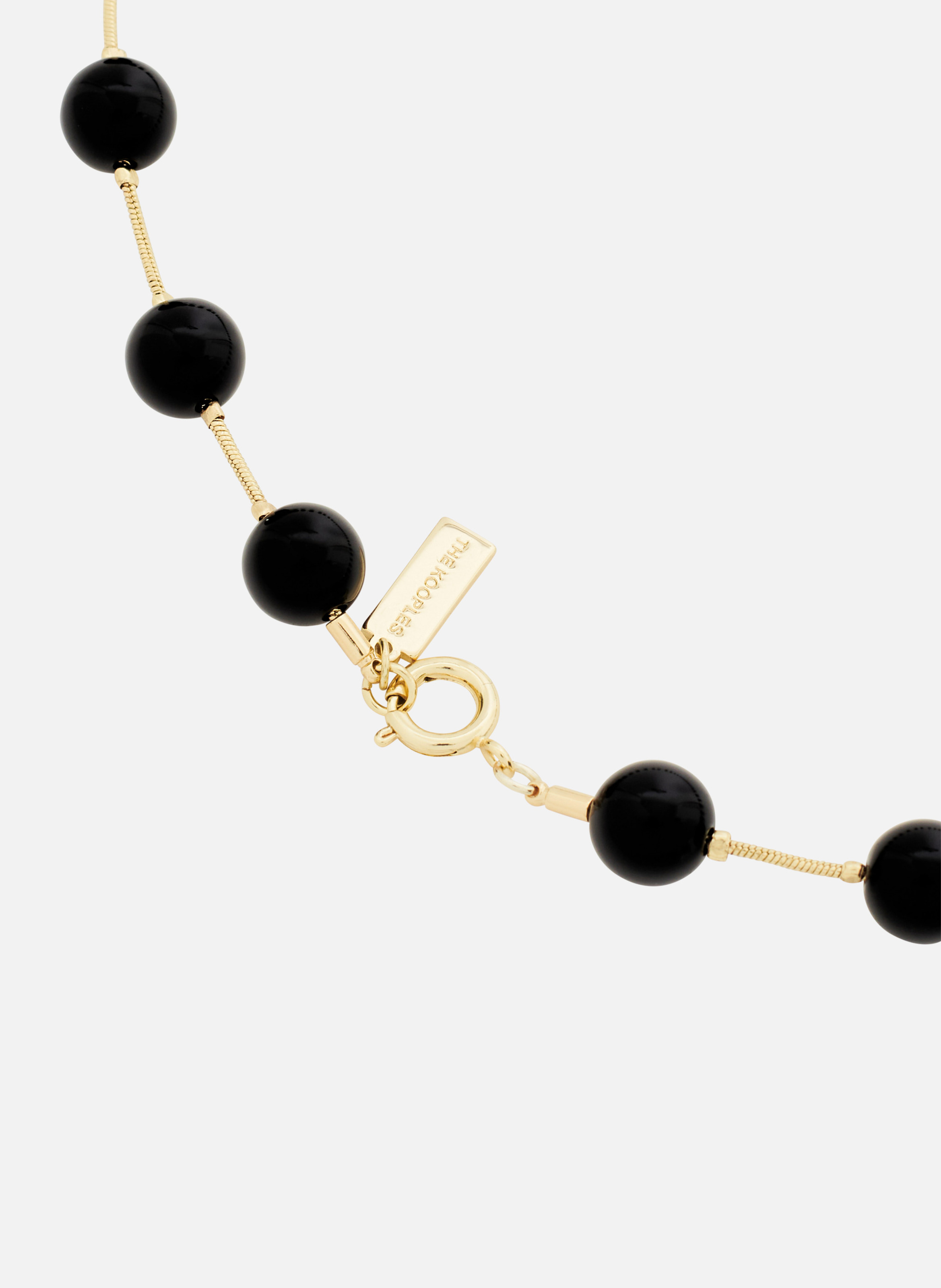 Collier perles et pendentif cœur THE KOOPLES Jaune