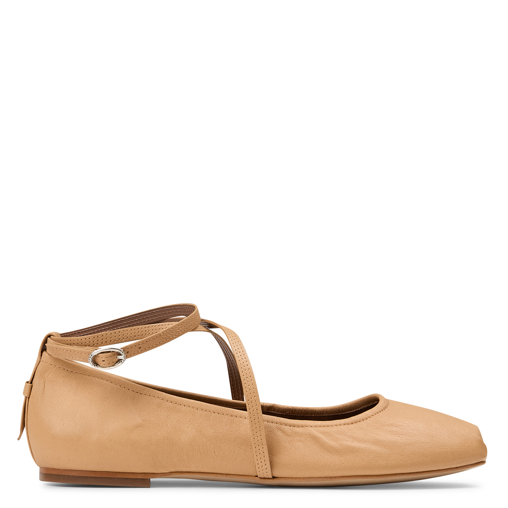 Ballerines en cuir calda BA&SH Beige