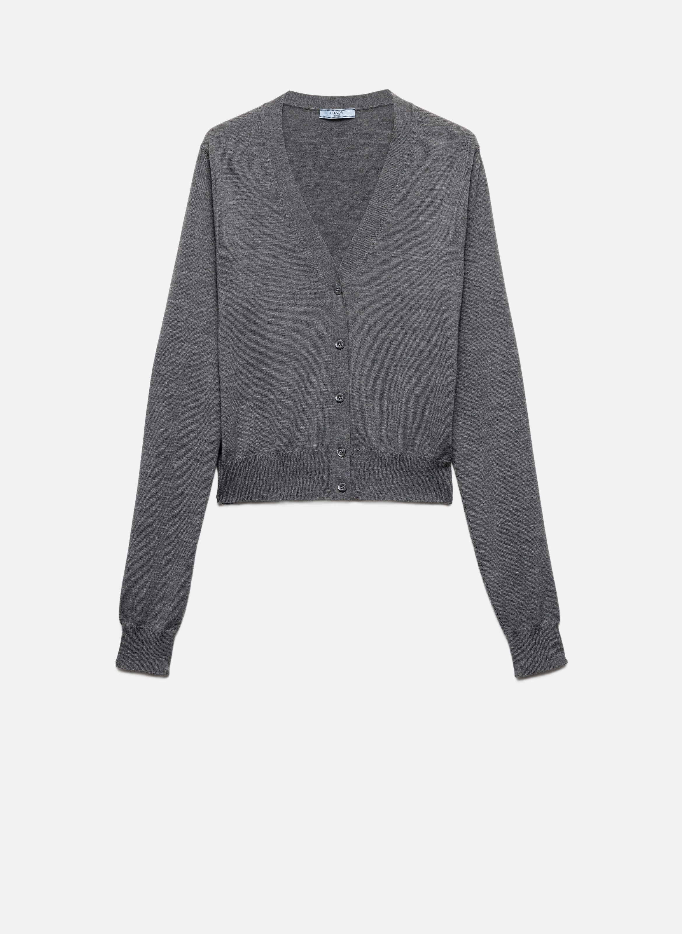 Cardigan en laine PRADA Gris