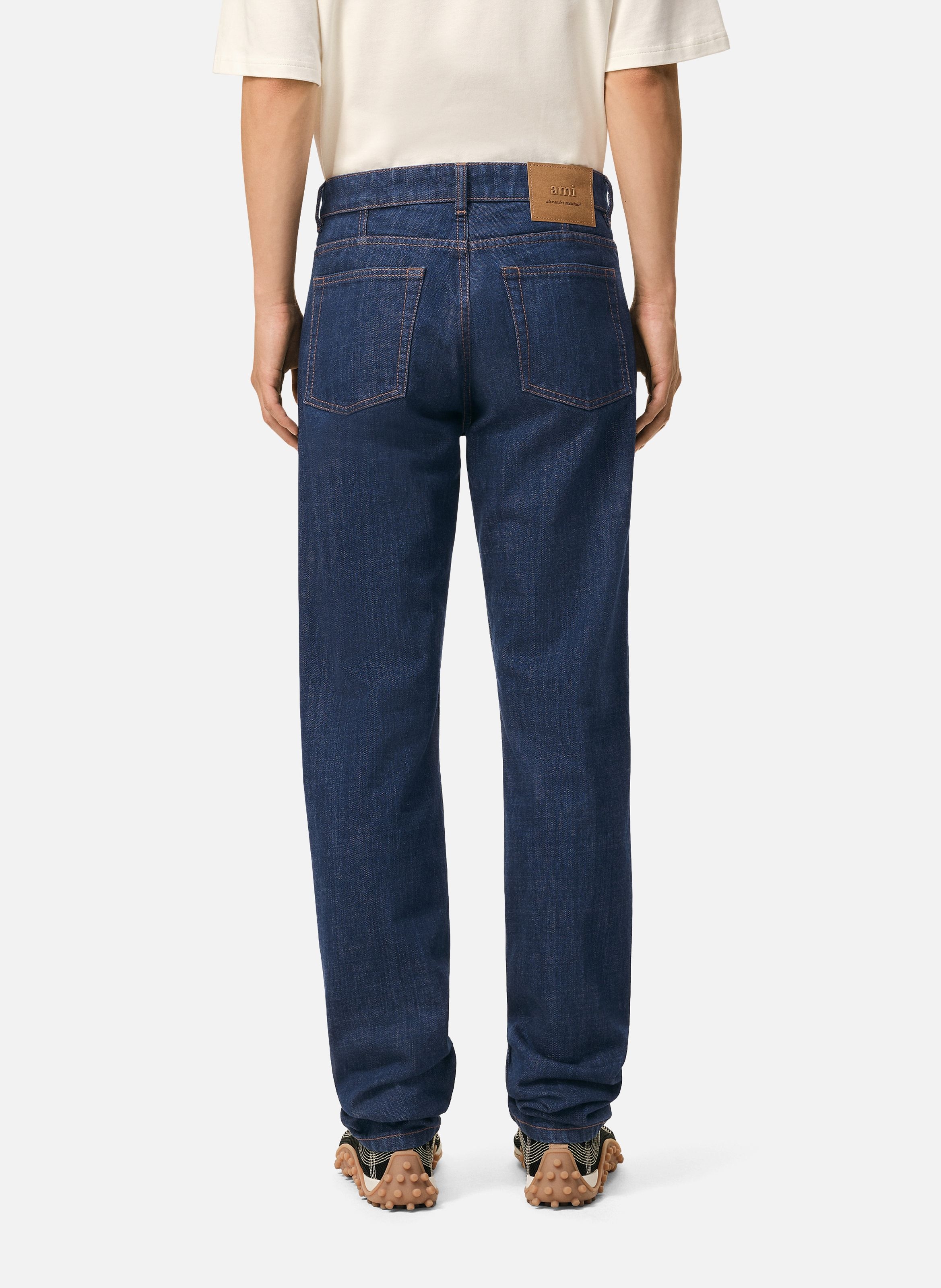 Jean coupe classique en coton AMI PARIS Bleu