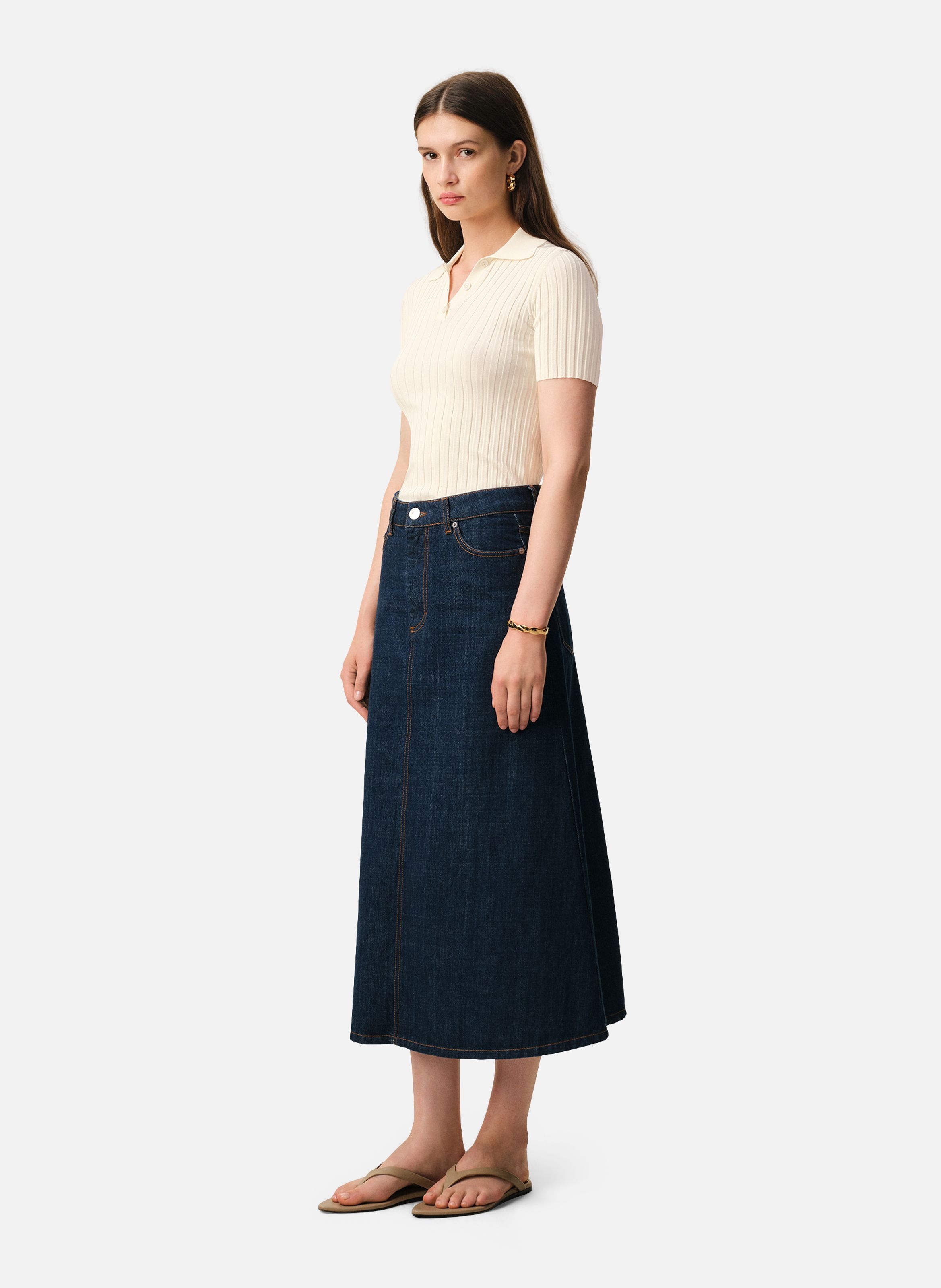 Polo manches courtes en maille AMI PARIS Blanc