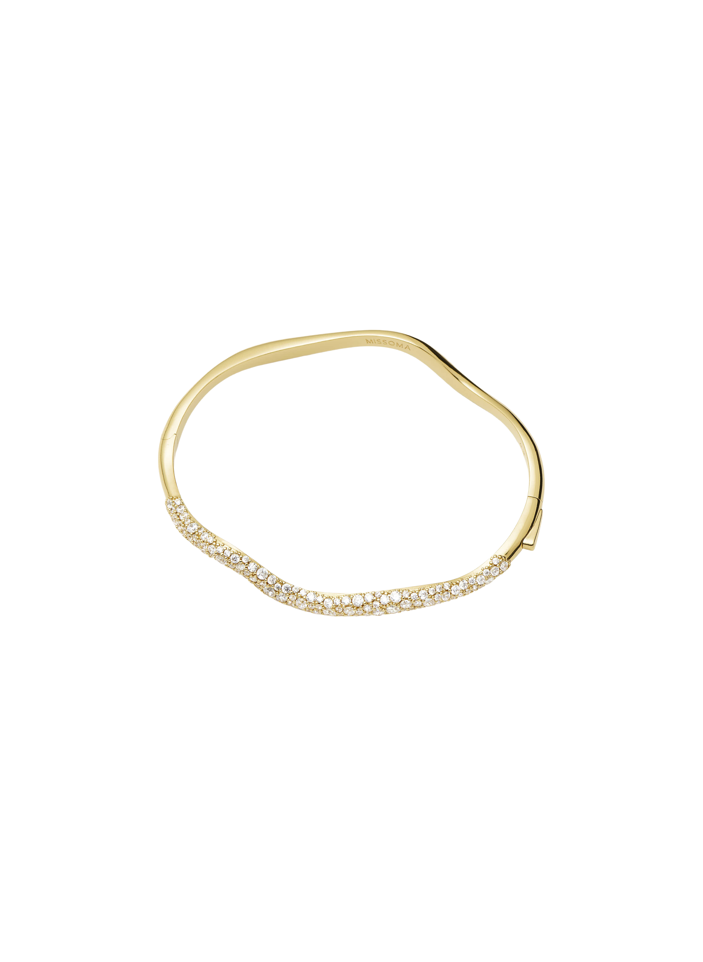 Bracelet ondulé Molten Snow en laiton et plaqué or mélangés MISSOMA Doré