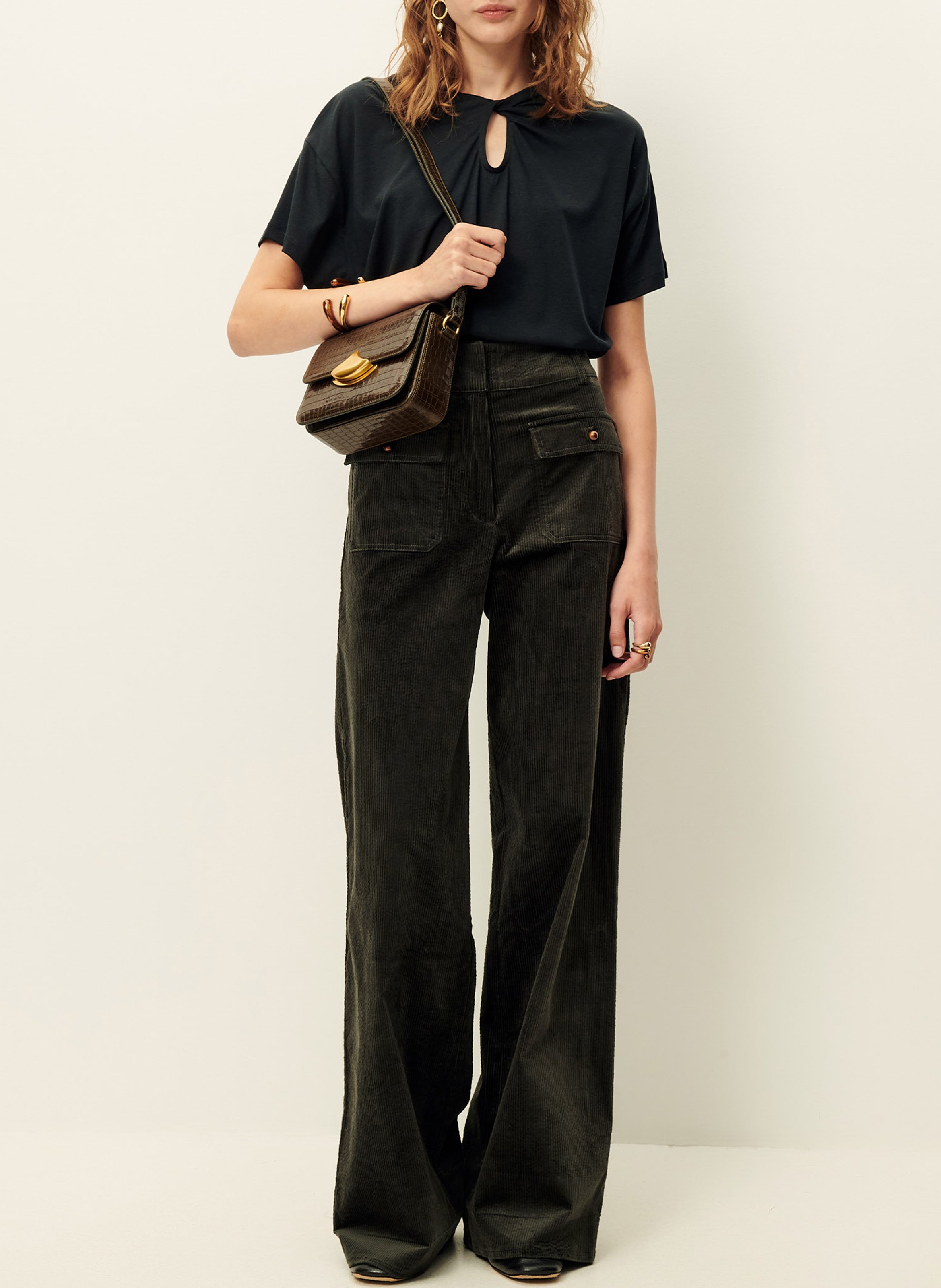 Tee-shirt manches courtes twisté tootwist SESSUN Gris