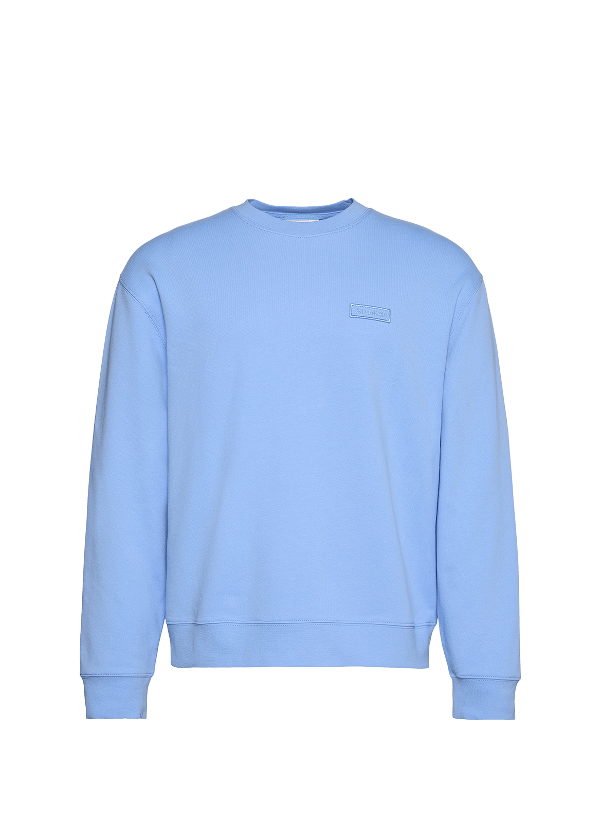 Sweat droit à col montant en coton CALVIN KLEIN Bleu