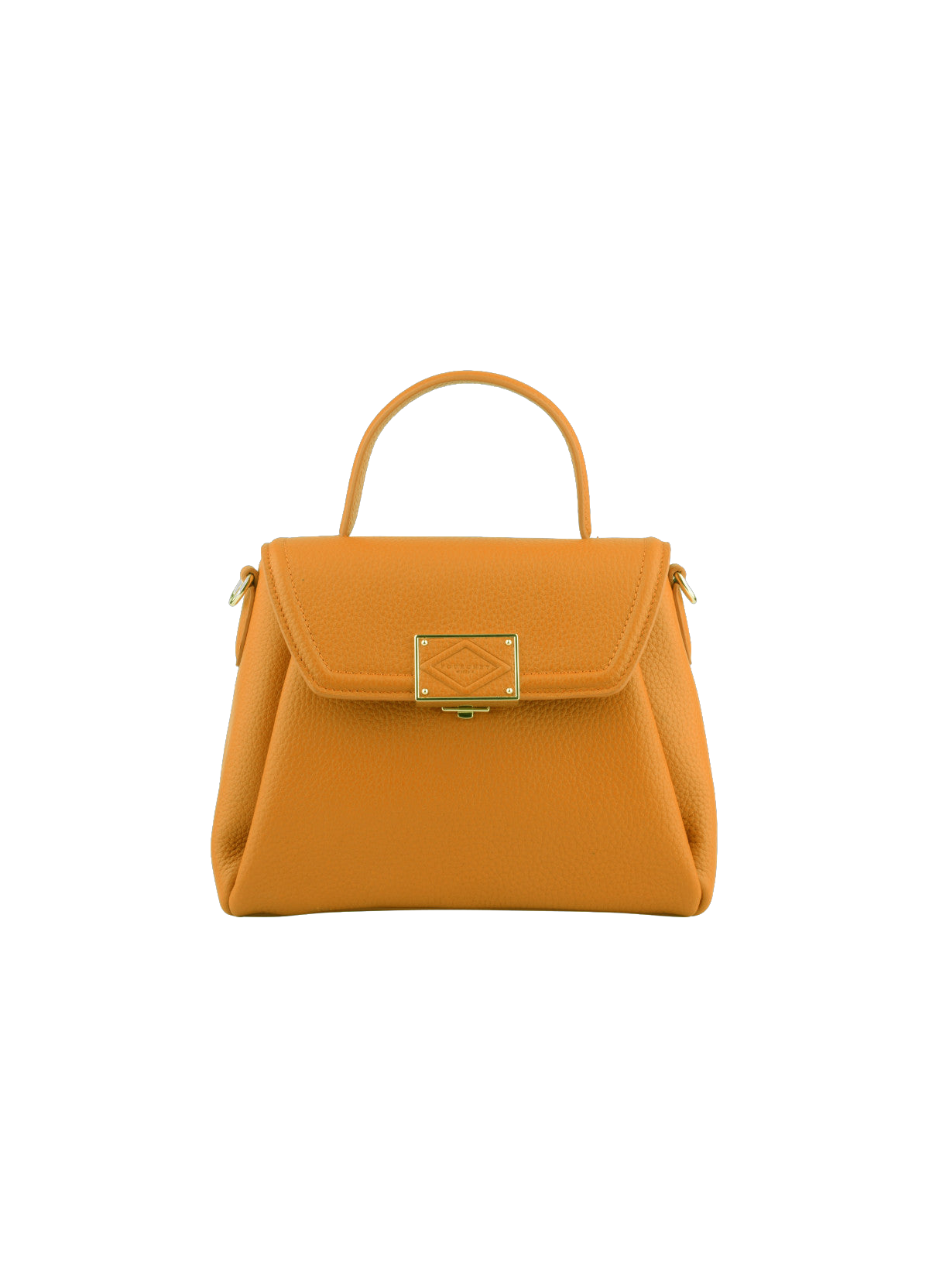 Carat | Sac porté épaule en cuir de vachette POURCHET Jaune