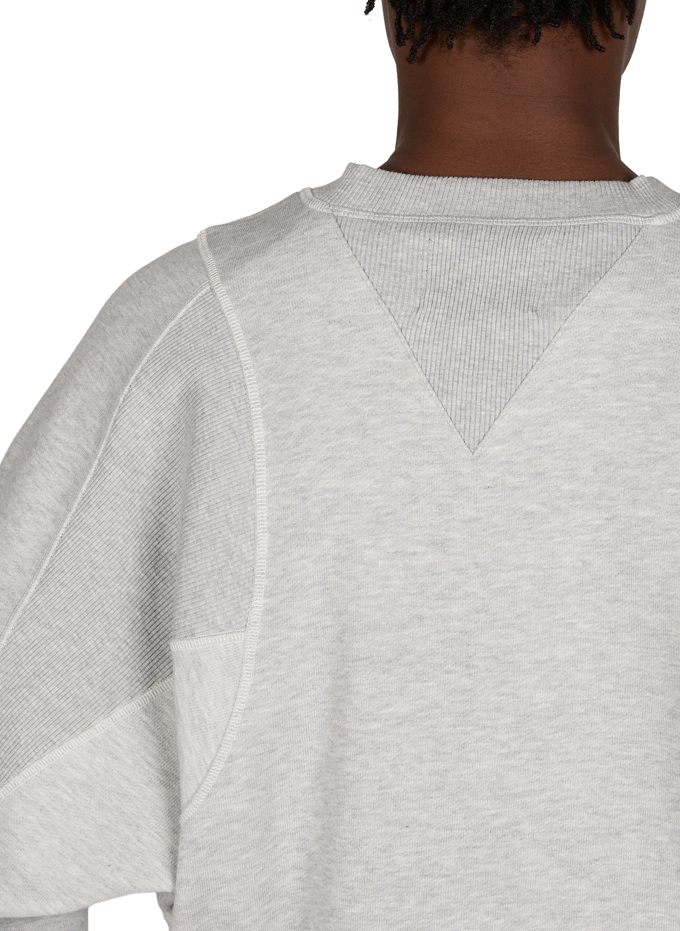 Oversized V-neck cotton sweatshirt VIVIENNE WESTWOOD Grey