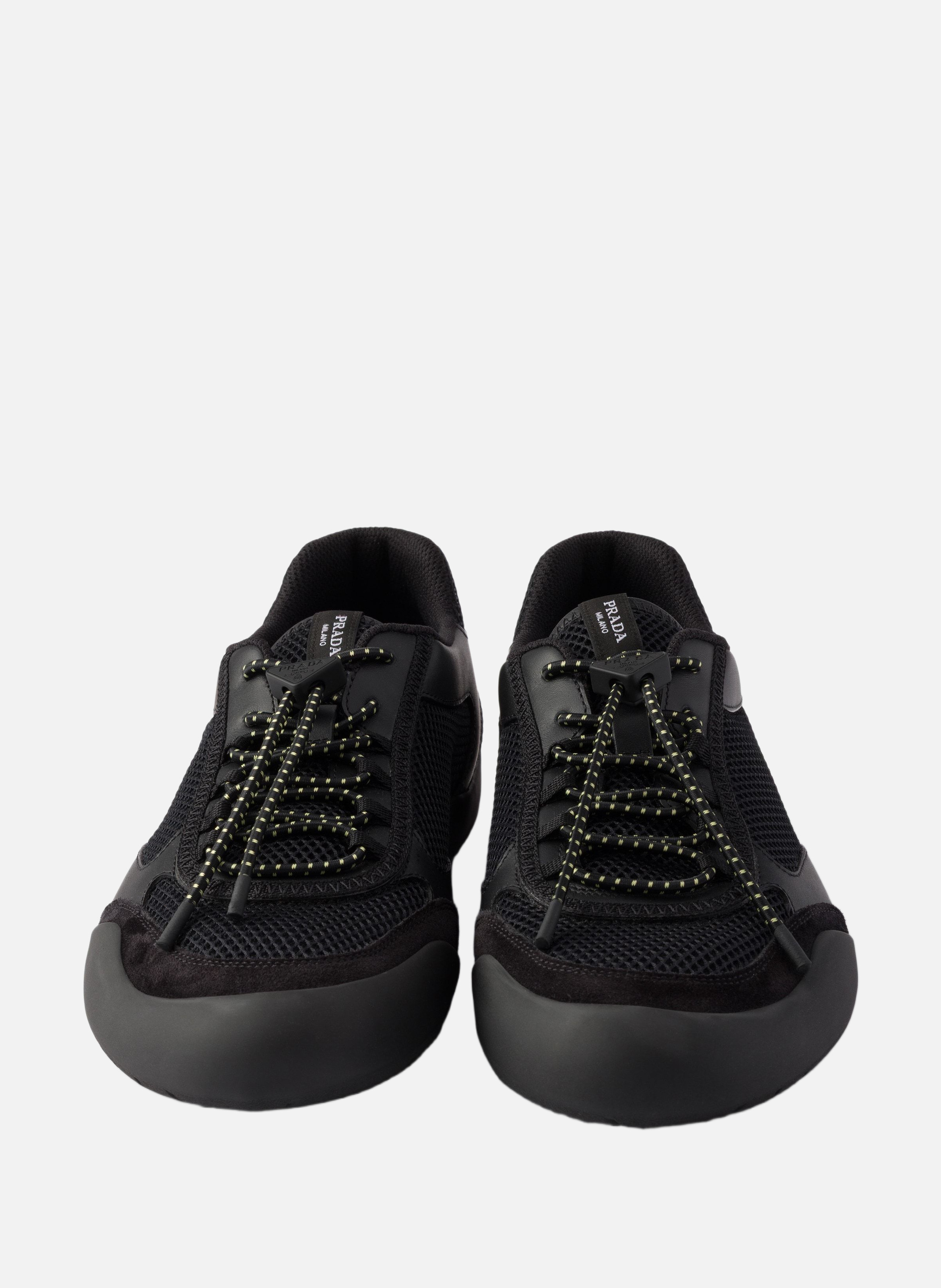 Baskets speedrock en cuir et mesh PRADA Noir