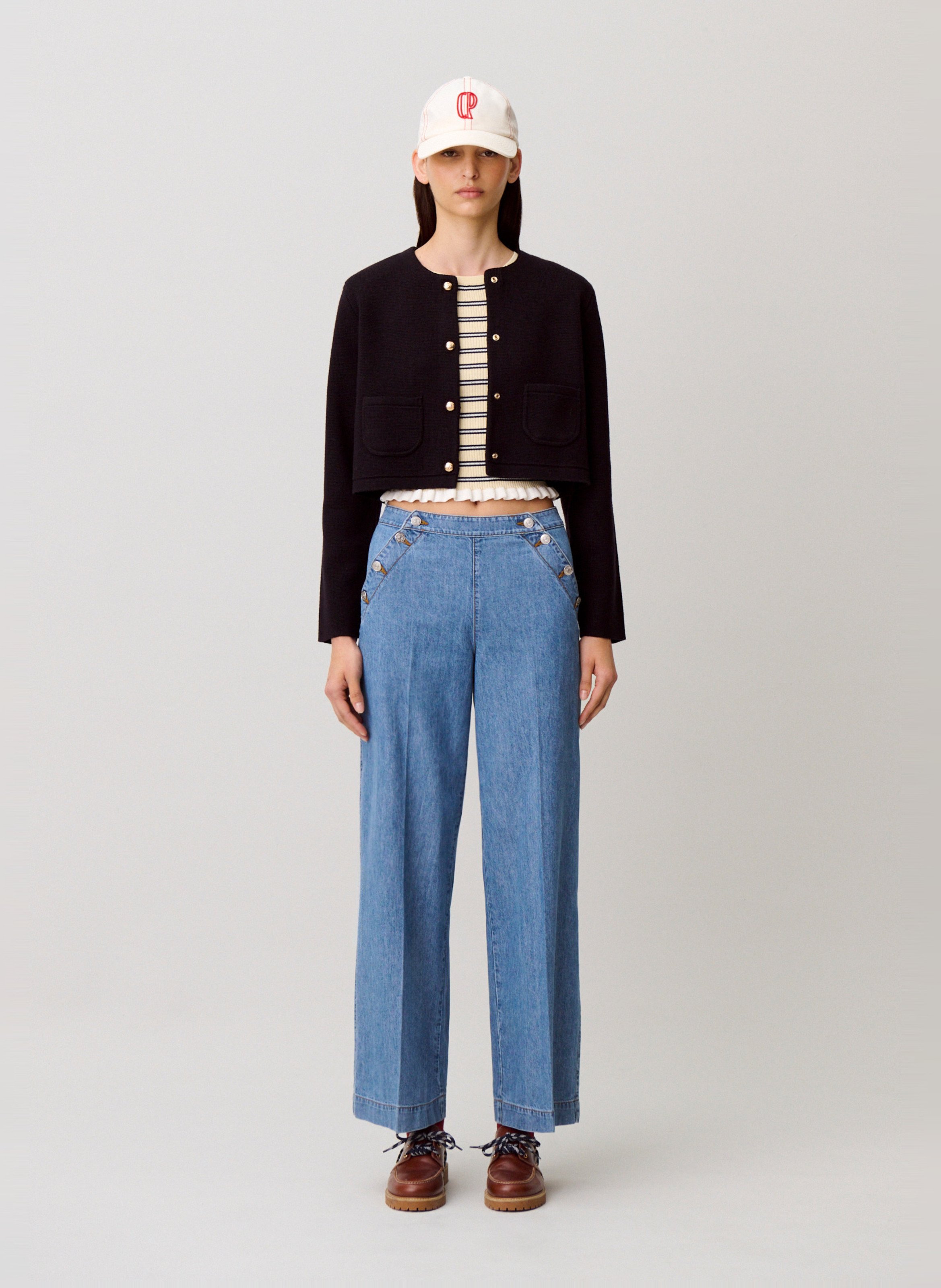 Jean large en coton CLAUDIE PIERLOT Bleu