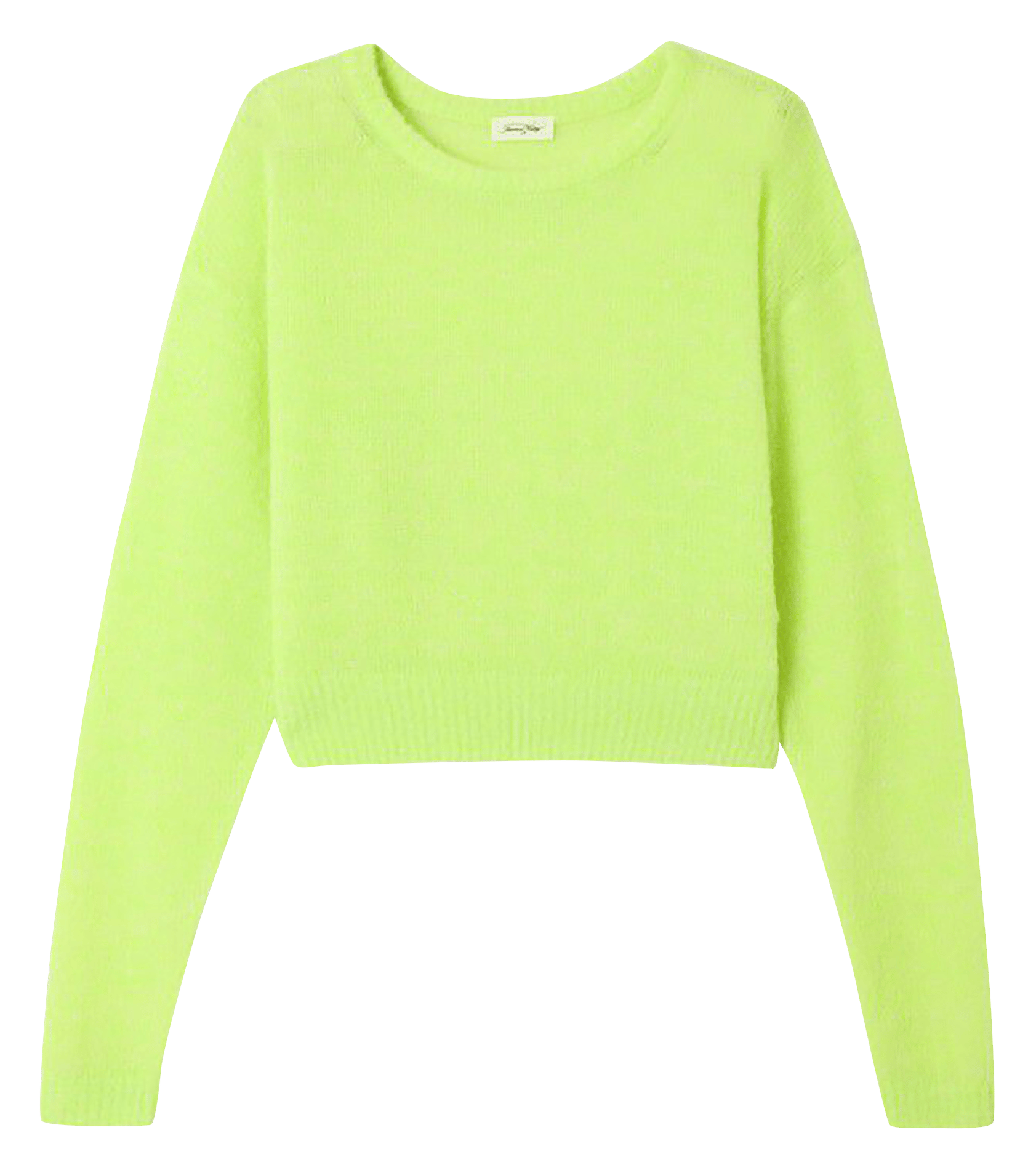 Pull oversize col rond en laine mélangée nuggy AMERICAN VINTAGE Jaune