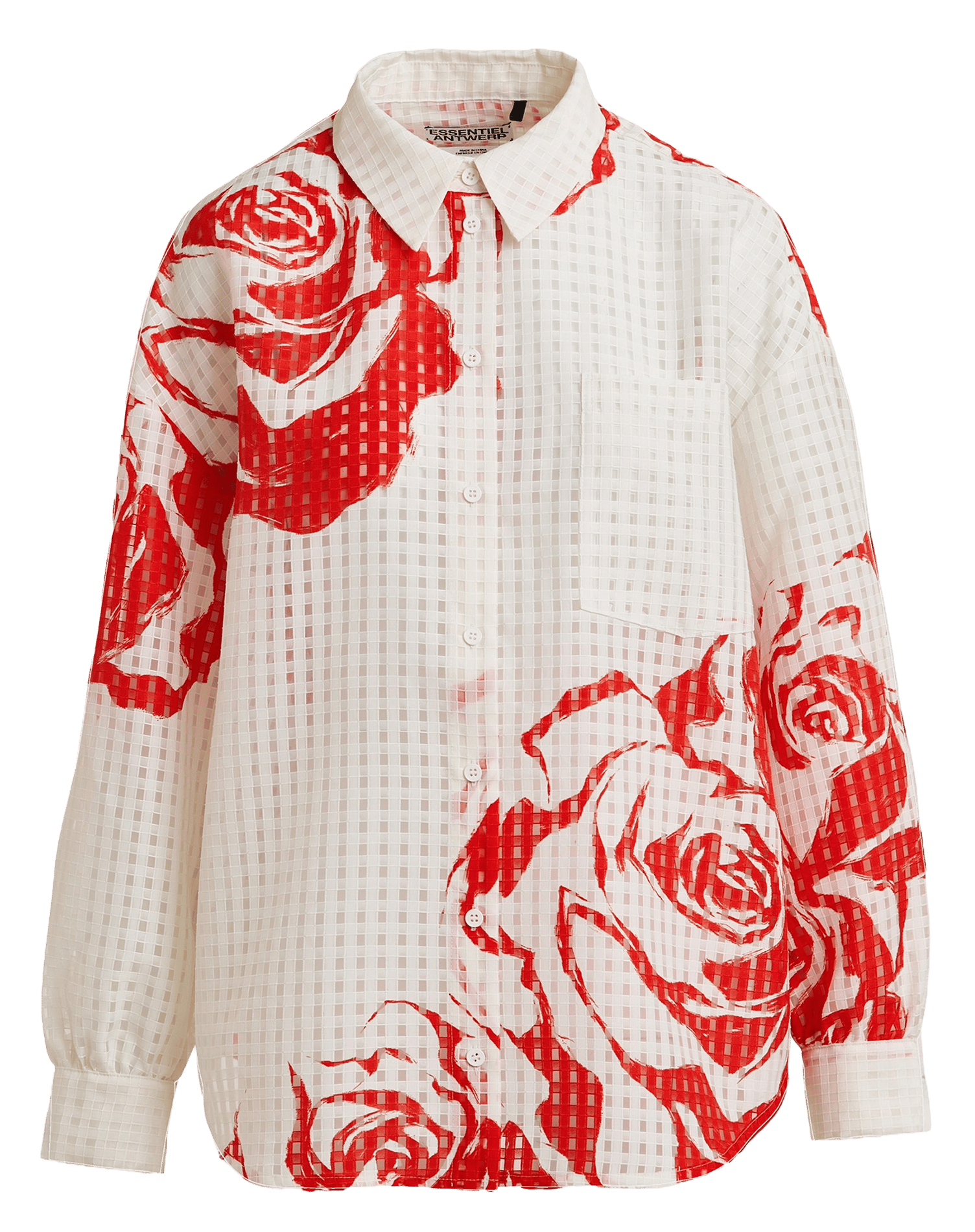 Chemise col classique imprimée jorange ESSENTIEL ANTWERP Blanc