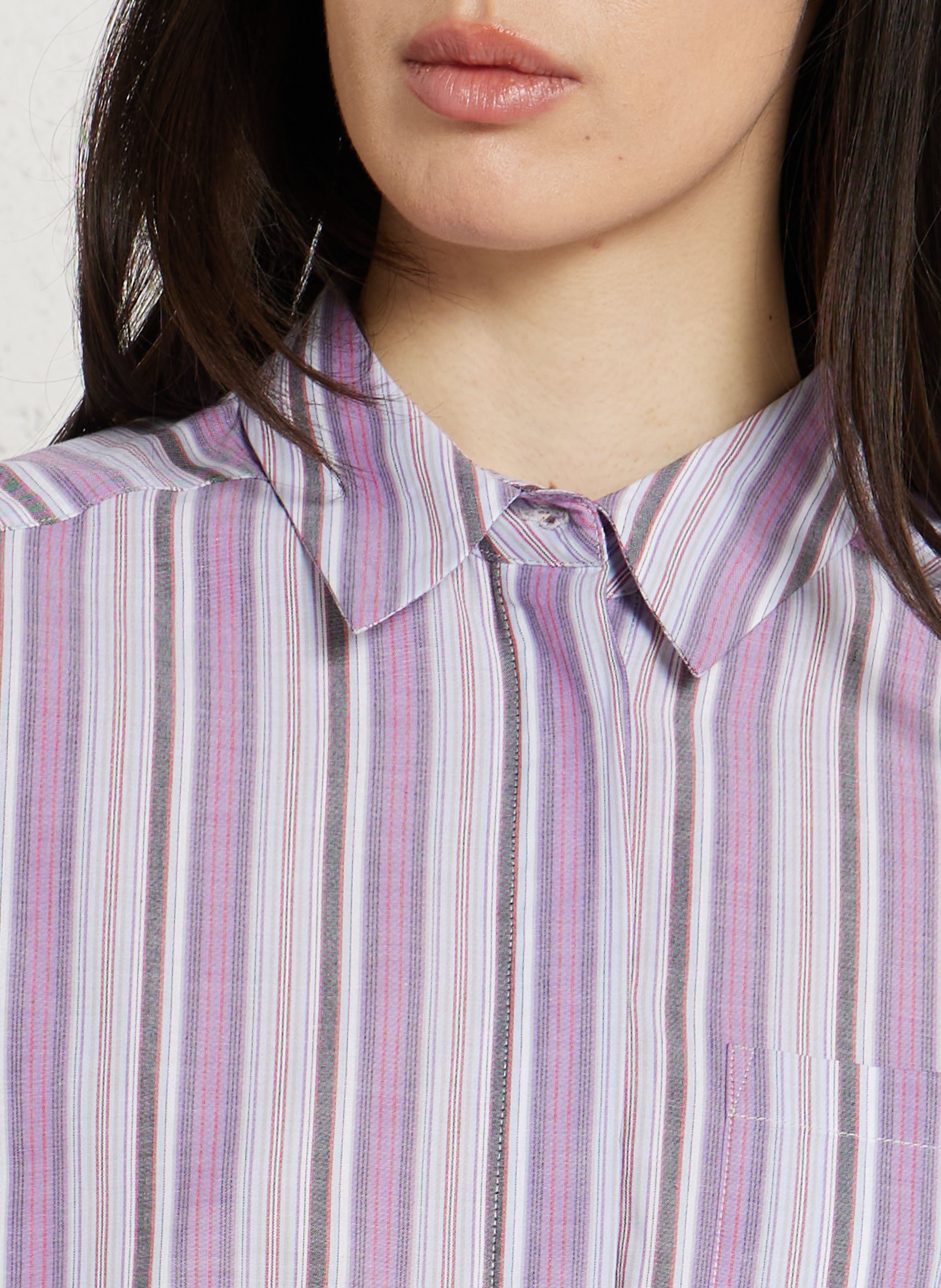 Chemise droite col classique en coton marilou MAISON 123 Violet