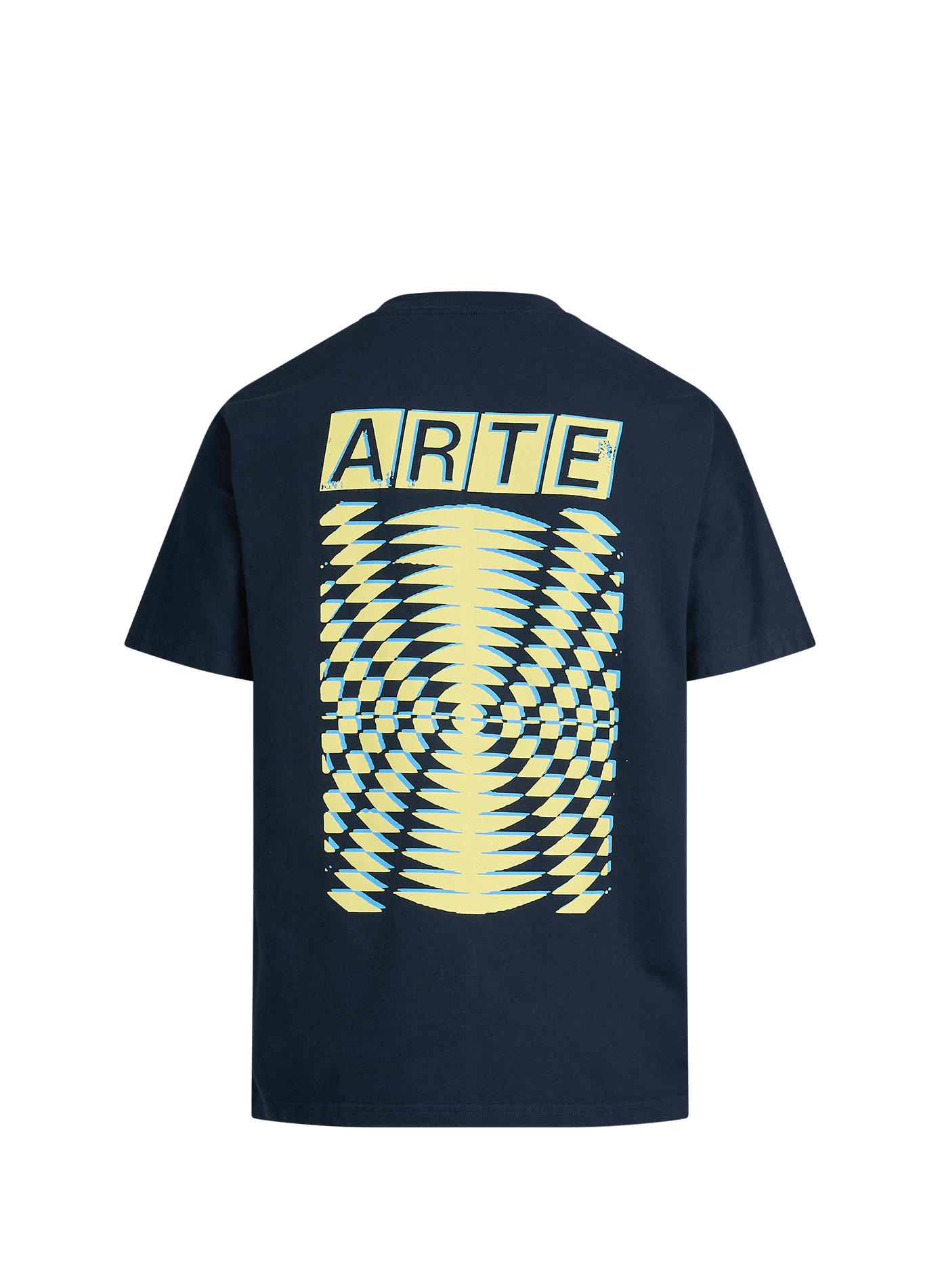 Printed back cotton t-shirt ARTE ANTWERP Blue