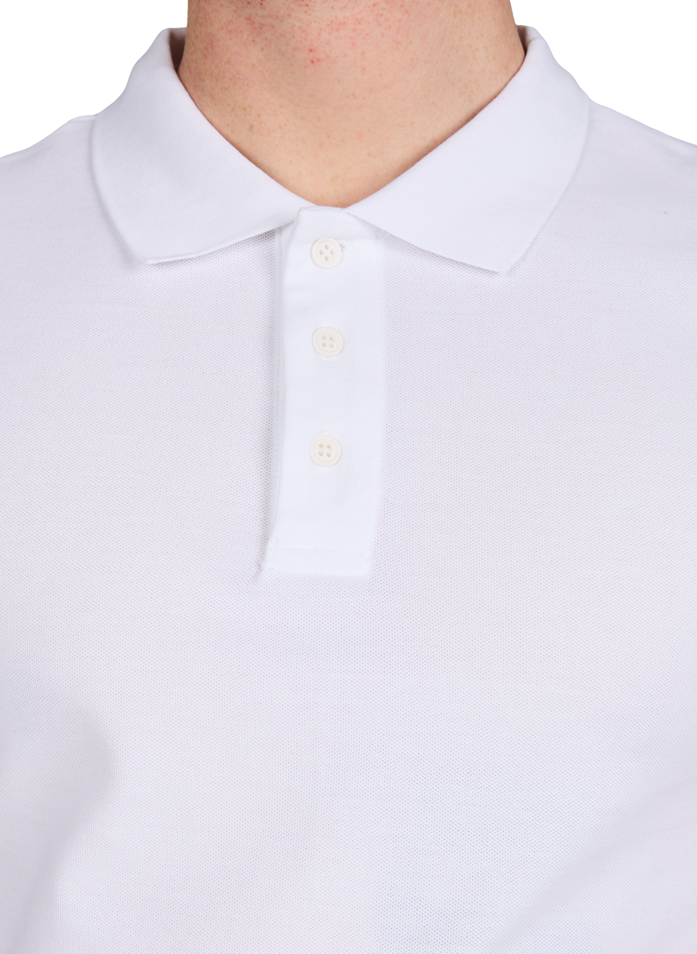 Polo manches courtes en coton AU PRINTEMPS PARIS Blanc