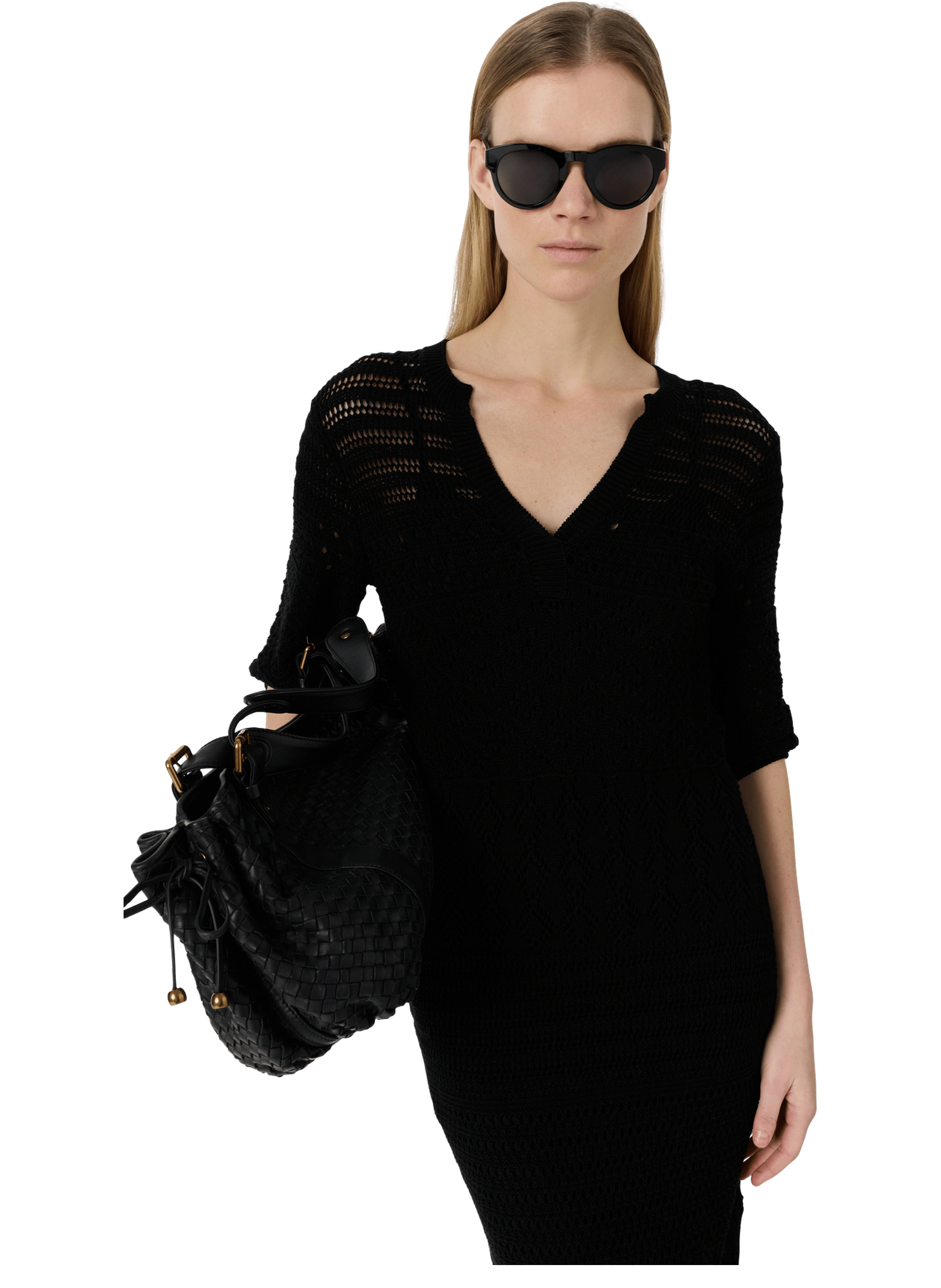 Robe longue en crochet - riana GERARD DAREL Noir