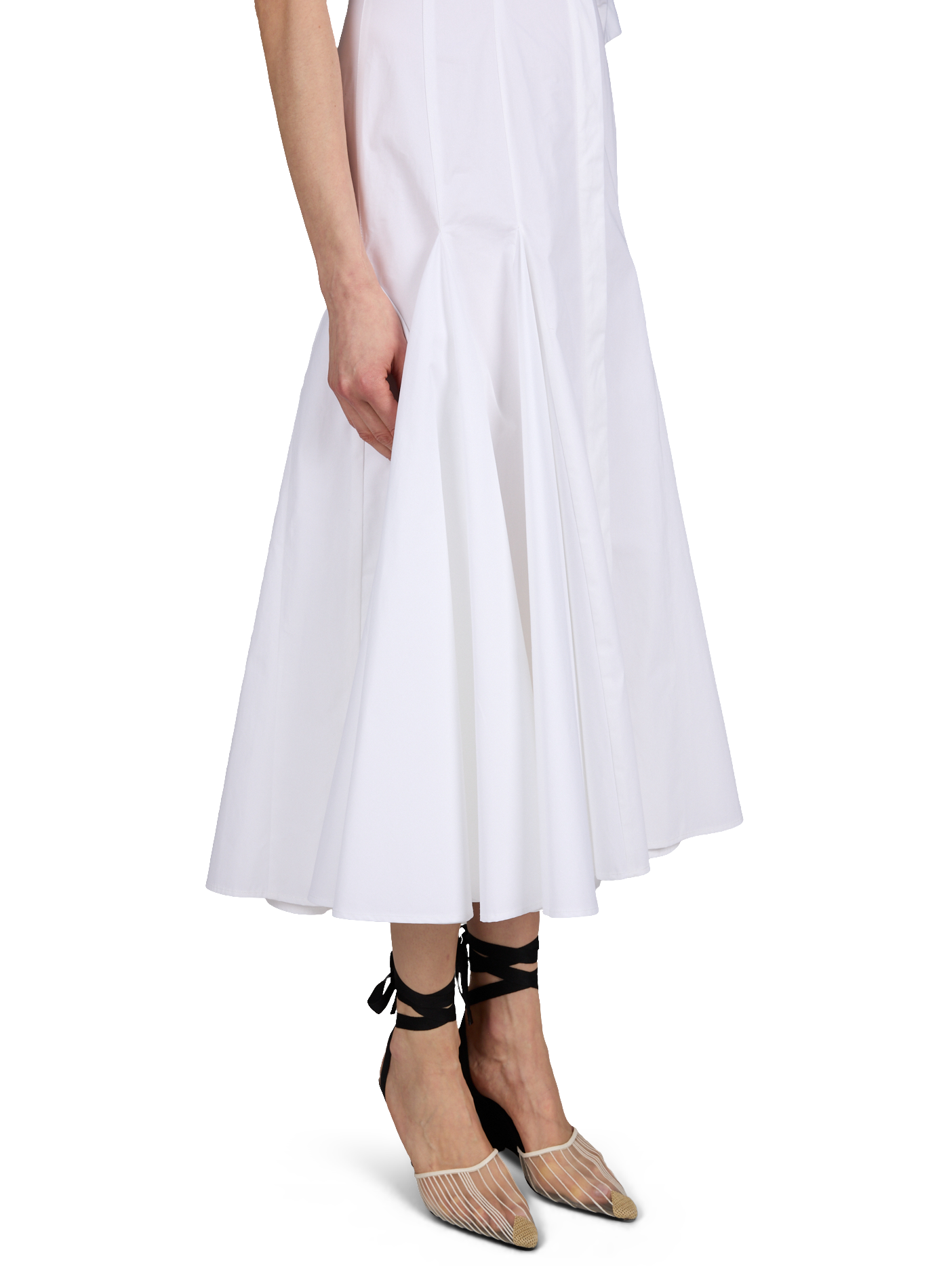 La robe Moisson en coton JACQUEMUS Blanc