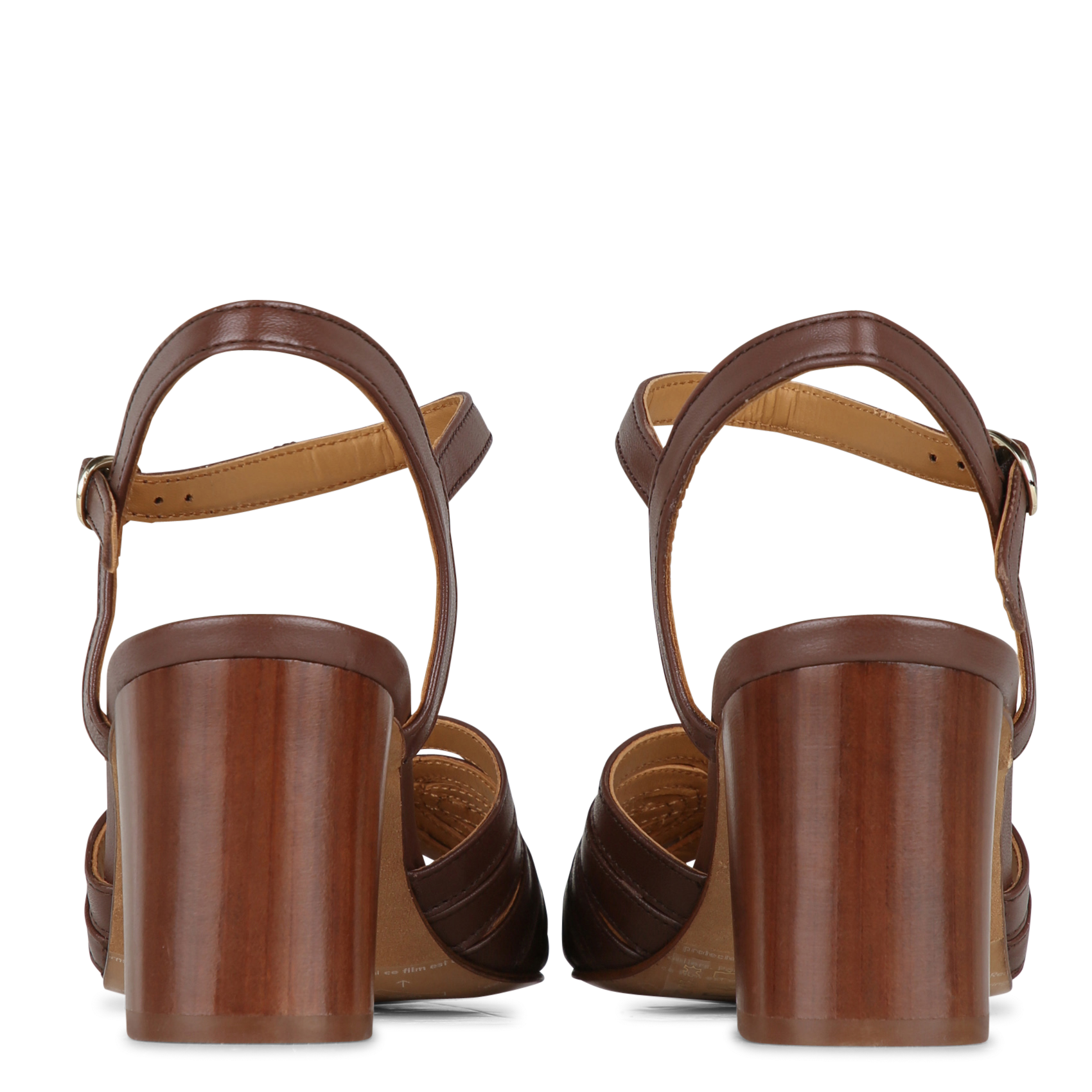 Sandales à talons en cuir eileen BOBBIES Marron