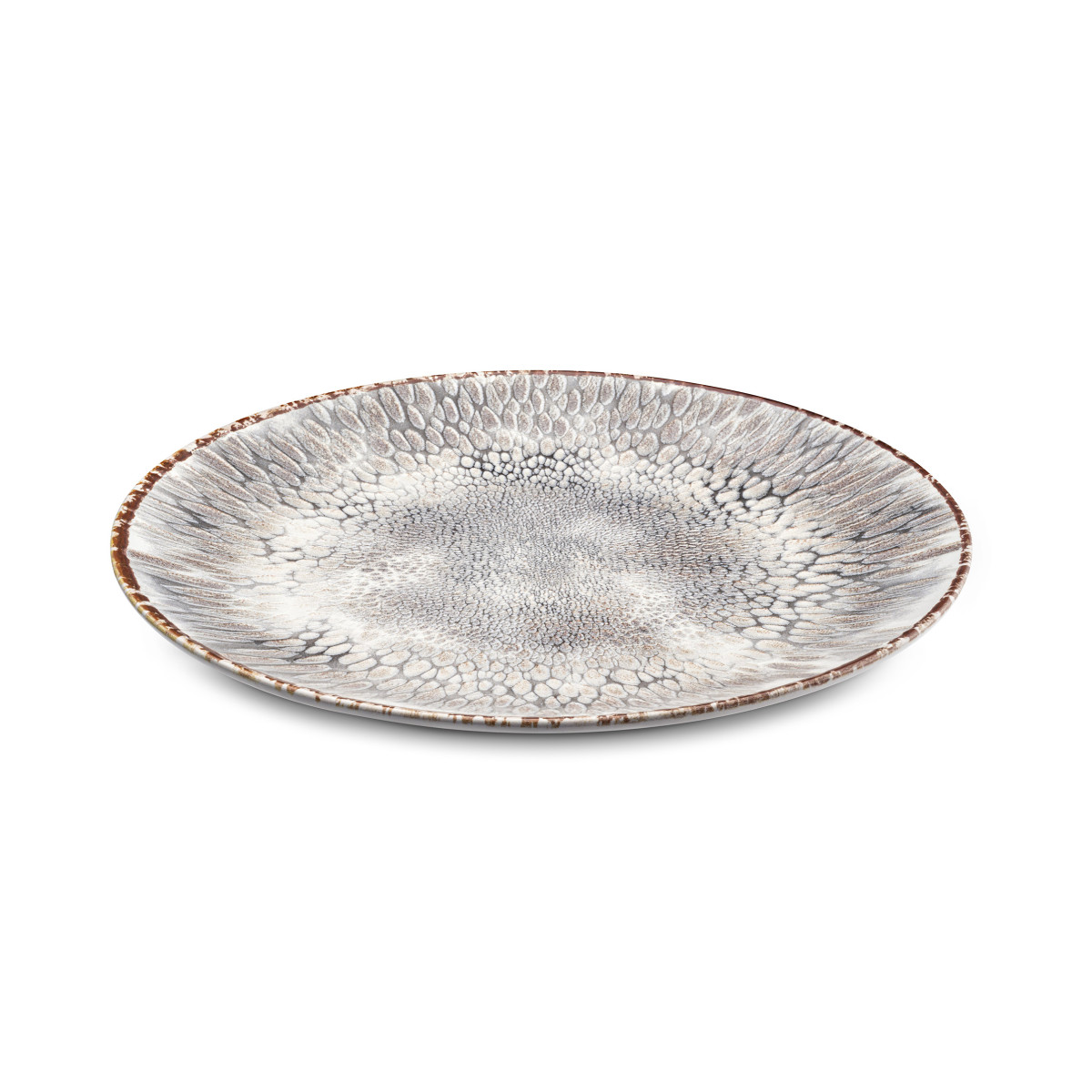Braise - assiette plates forme coupe (lot de 6) MEDARD DE NOBLAT Gris